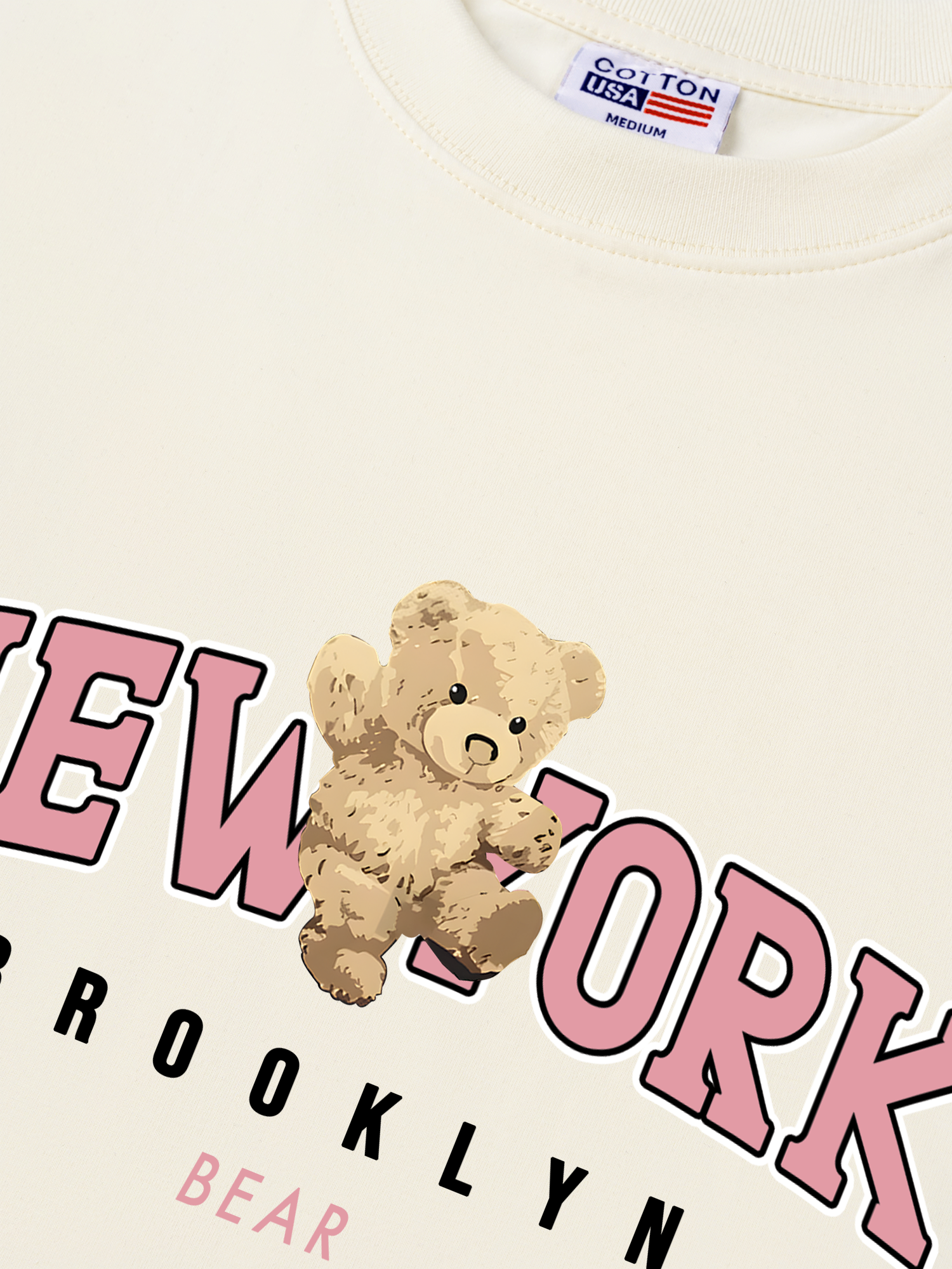 Áo Thun Relaxed Fit Ciry Pink New York Bear