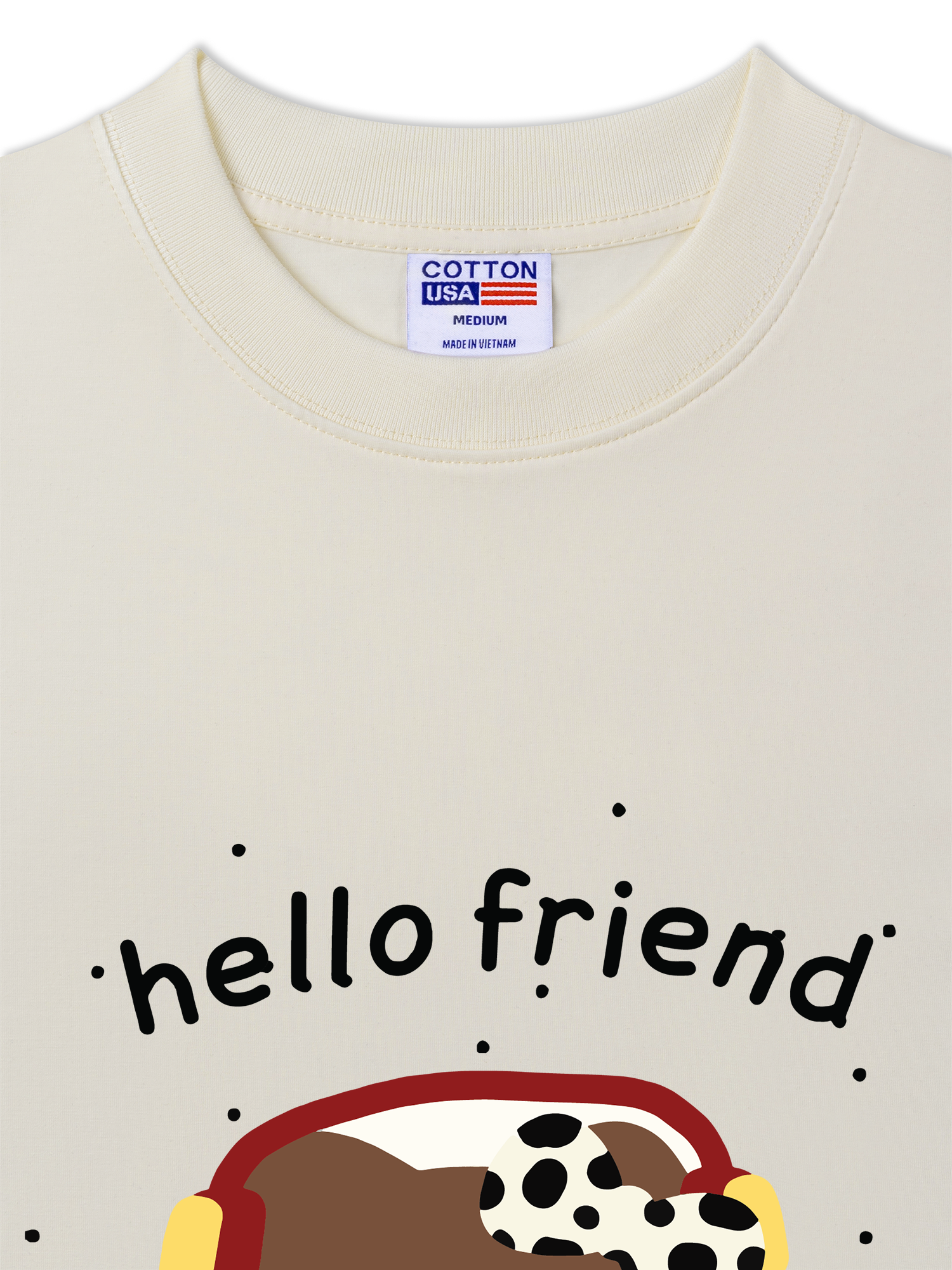 Áo Thun Relaxed Fit Soft Paw Hello Friend