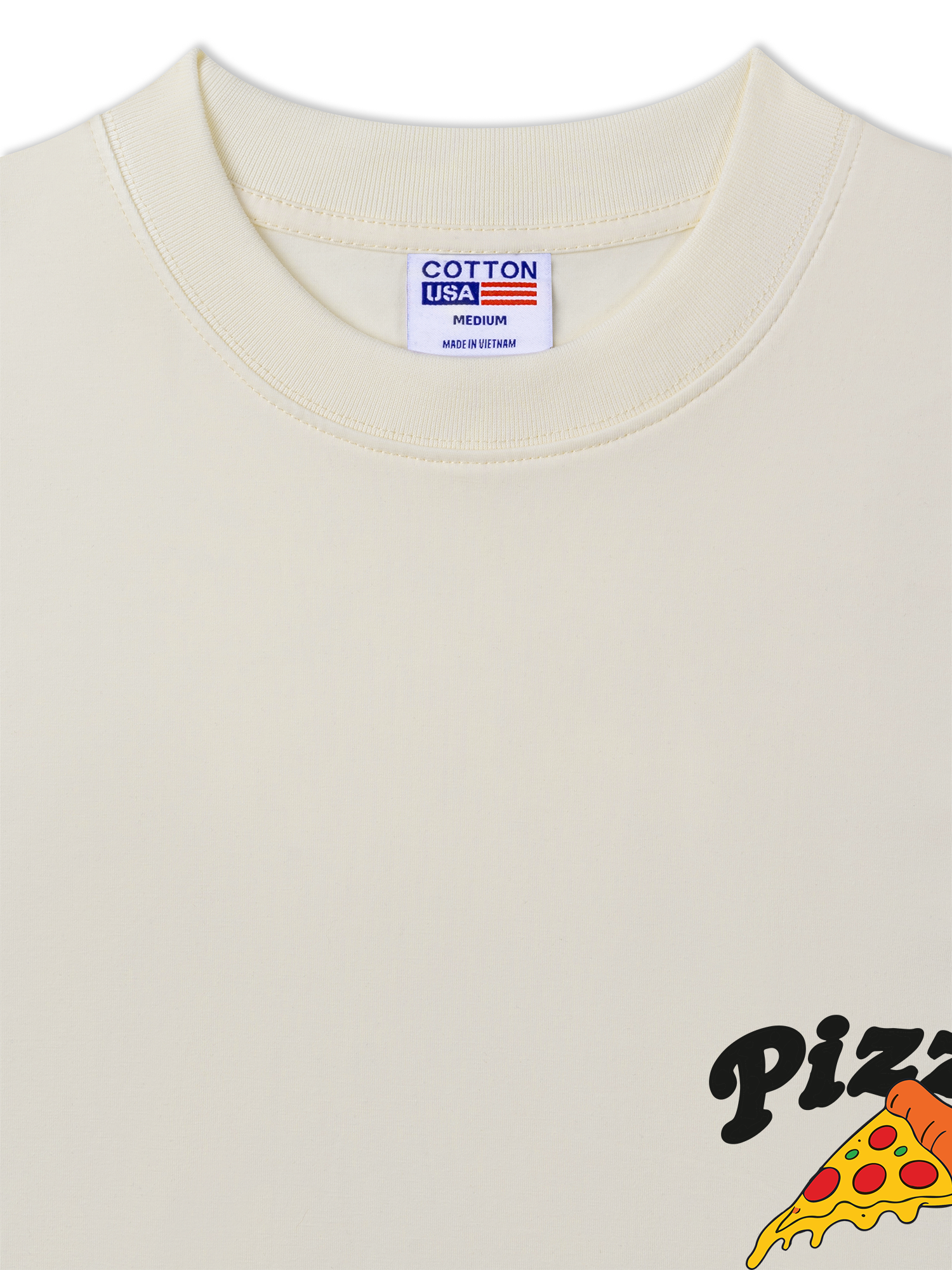 Áo Thun Relaxed Fit Yummy Mood Pizza Daily