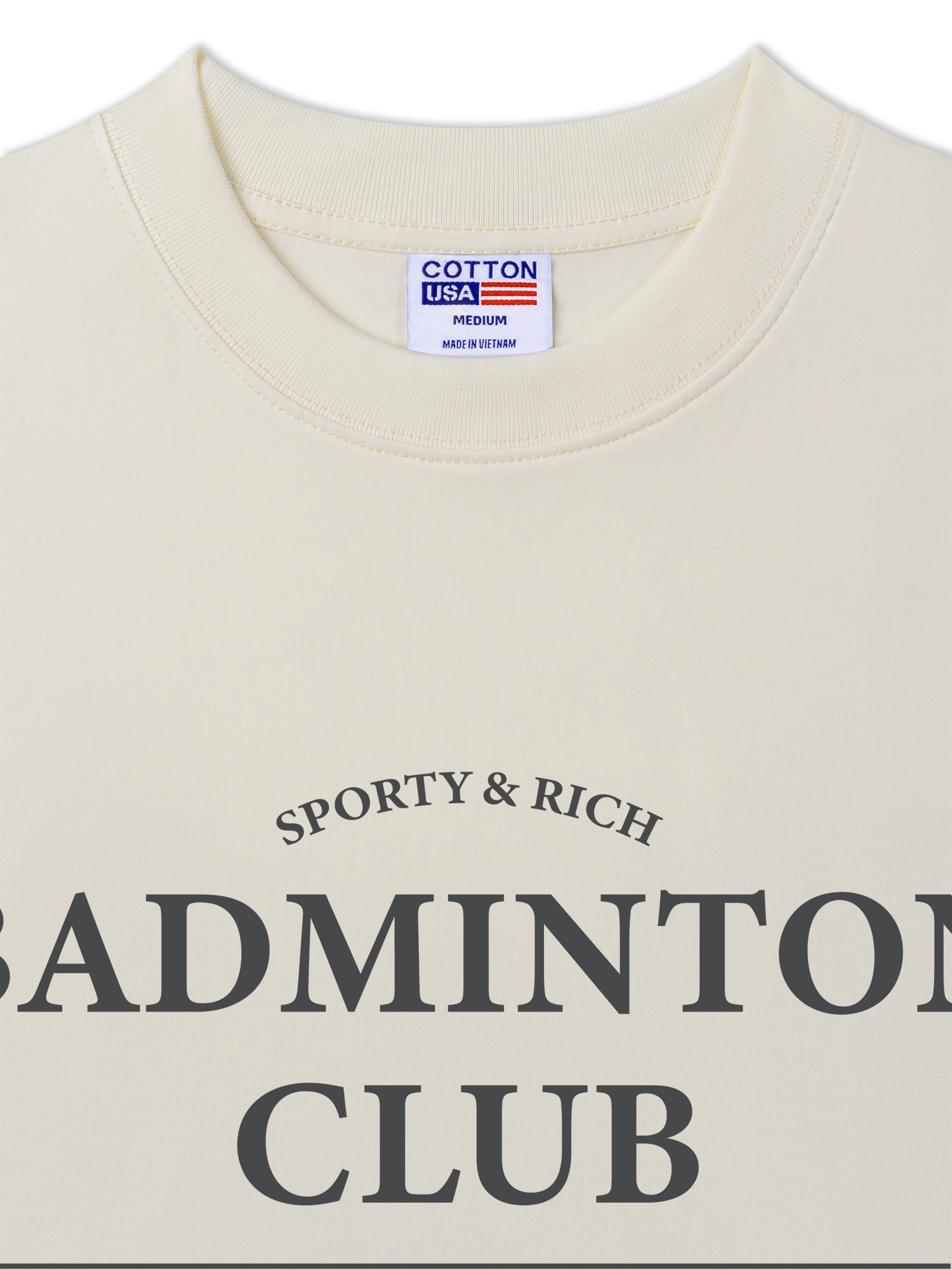 Áo Thun Relaxed Fit Sporty&Rich Badminton Club