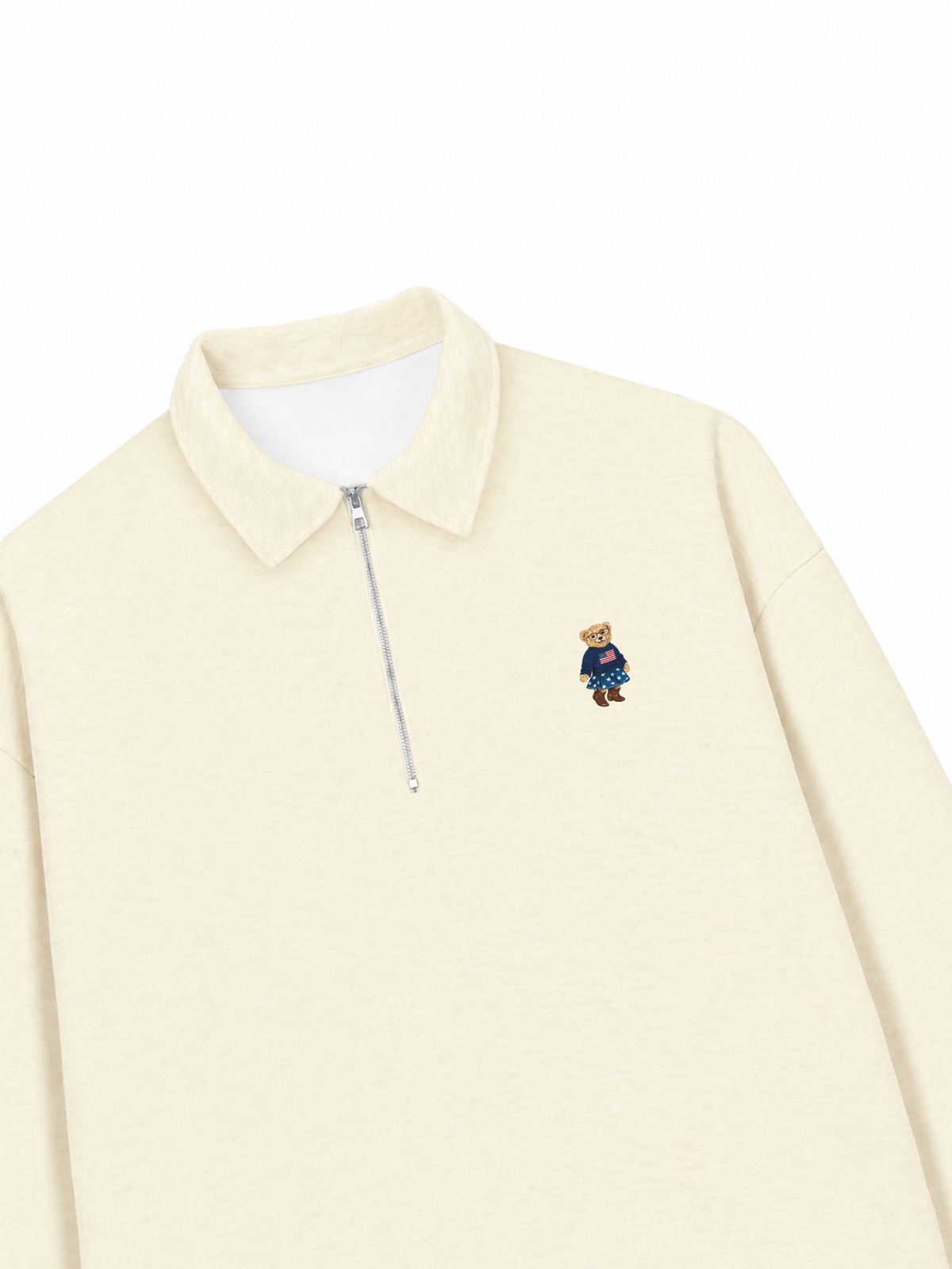 Áo Sweater Polo Nỉ Hai Da  American Girl