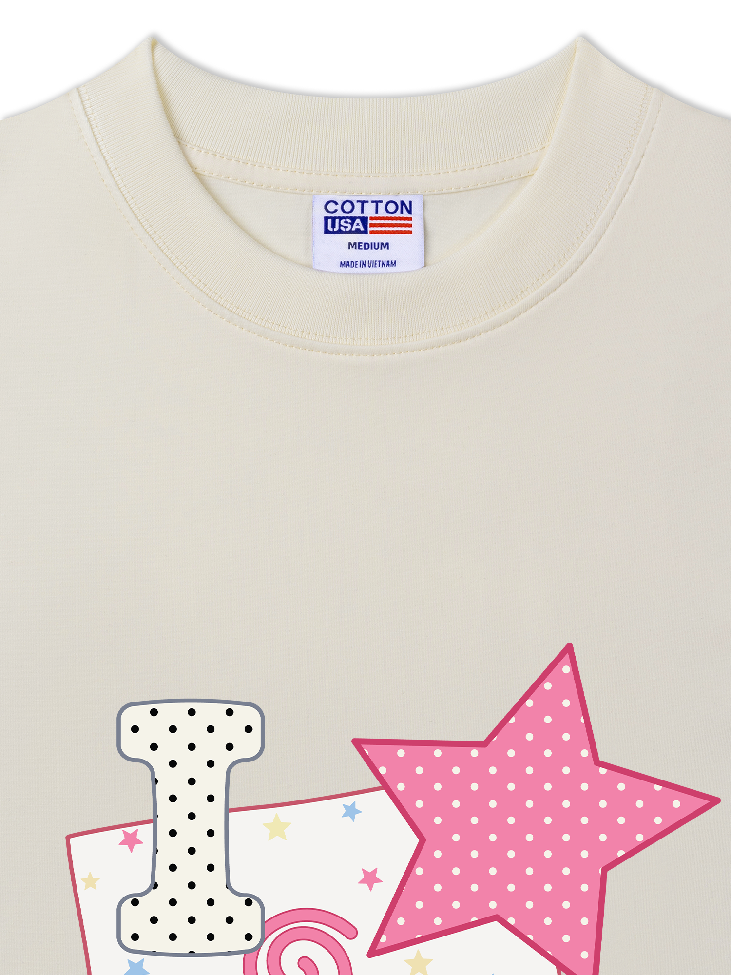 Áo Thun Relaxed Fit Dotty Mood Pink Star Candy