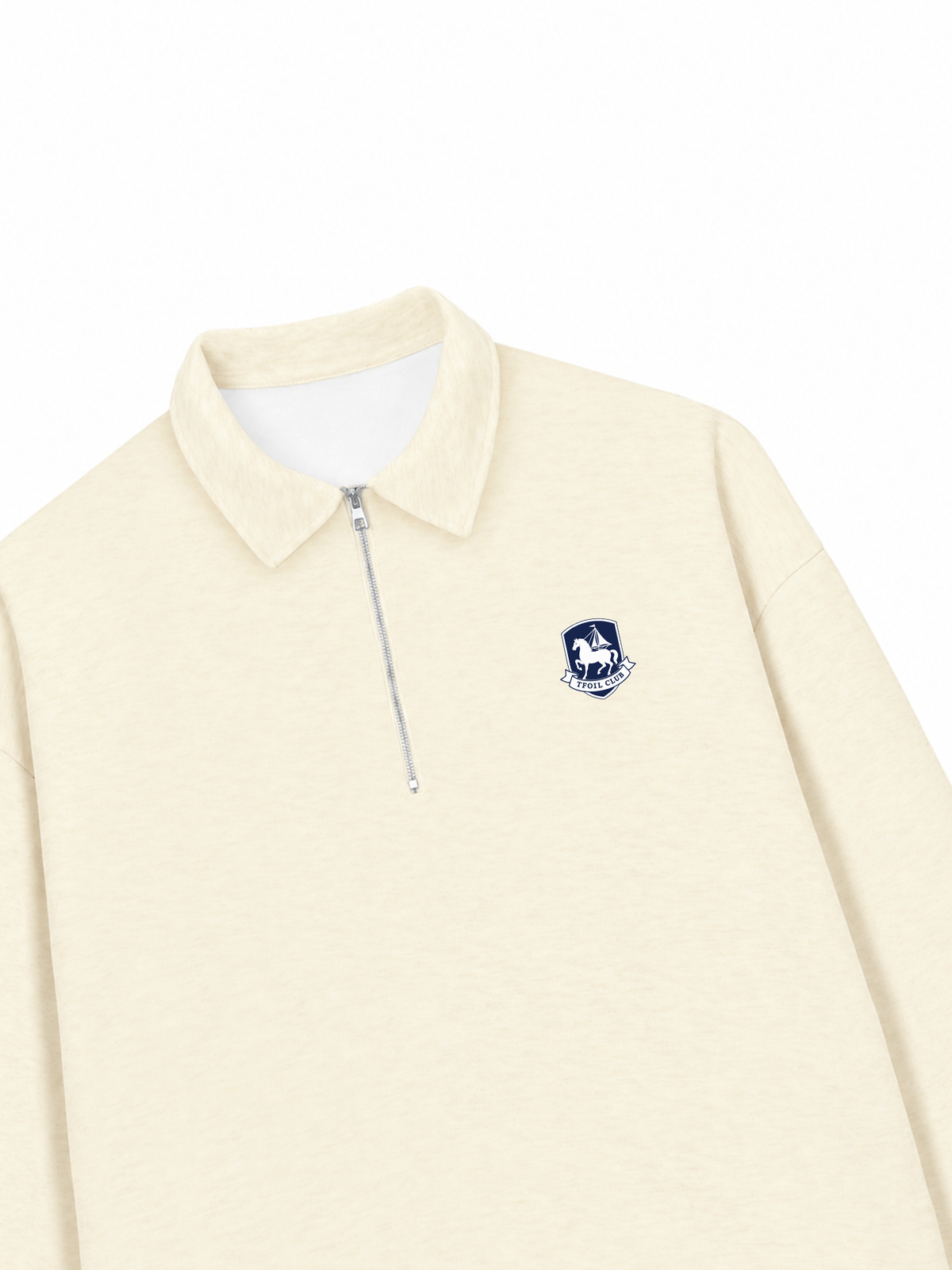 Áo Sweater Polo Nỉ Hai Da Horse Logo