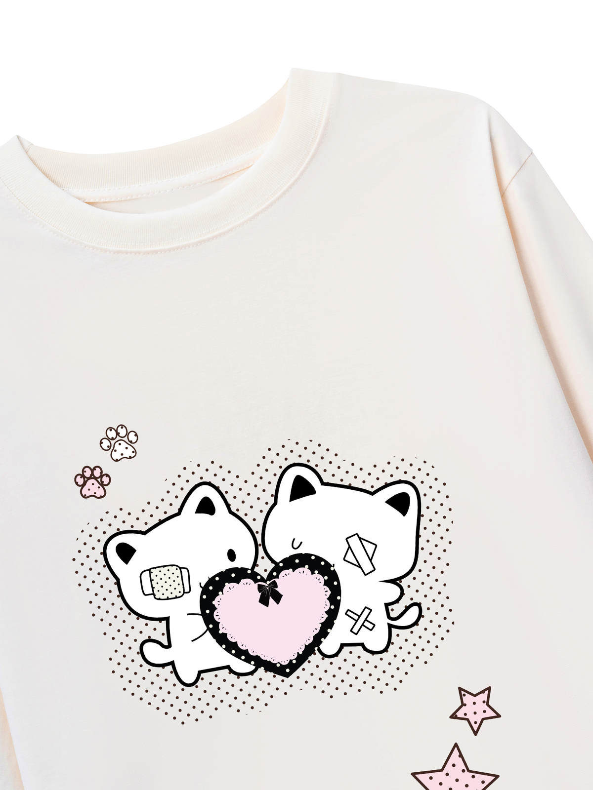 Áo Thun Dài Tay Dotty Mood Starlight Kitty Care