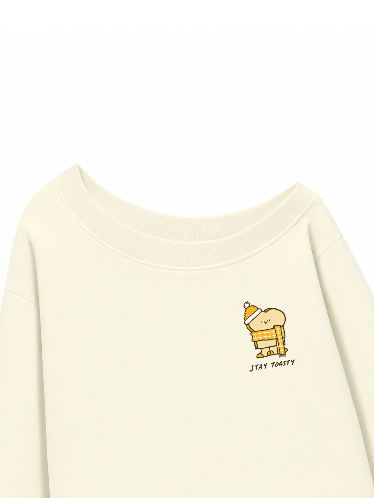 Áo Sweater Lệch Vai Nỉ Hai Da  Stay Toasty