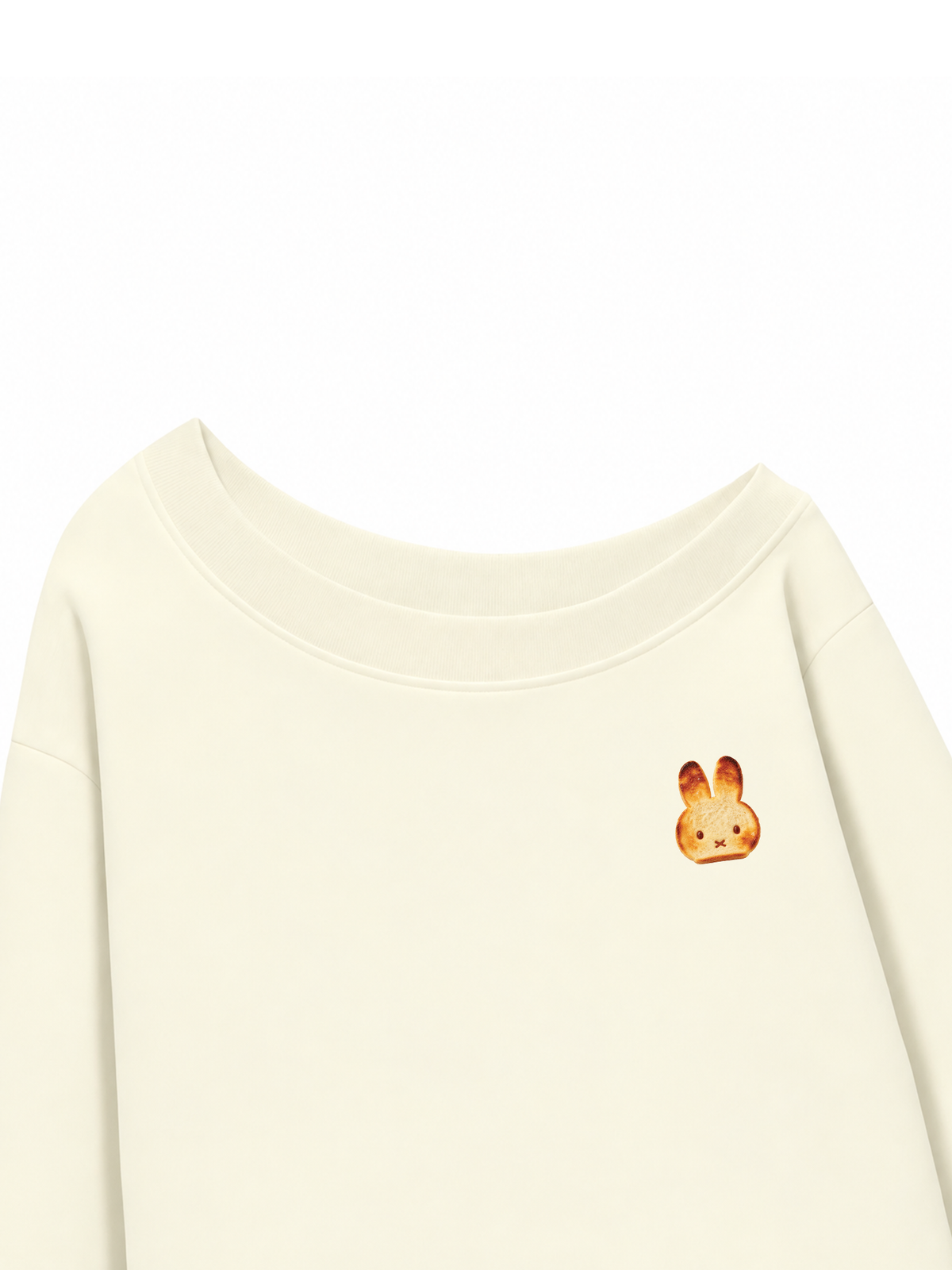 Áo Sweater Lệch Vai Nỉ Hai Da  Bunny Bread