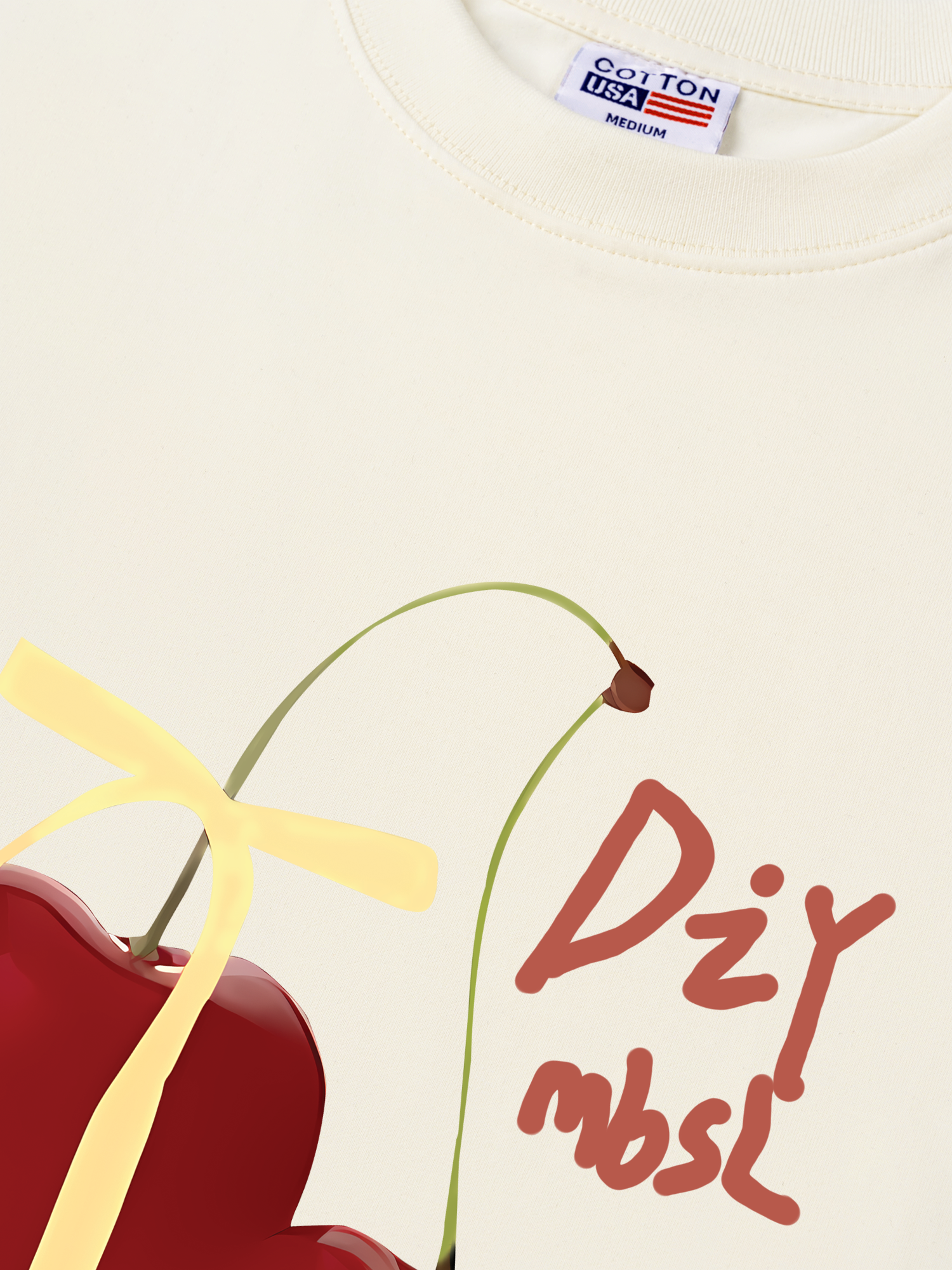 Áo Thun Relaxed Fit Cherry Yellow Bow