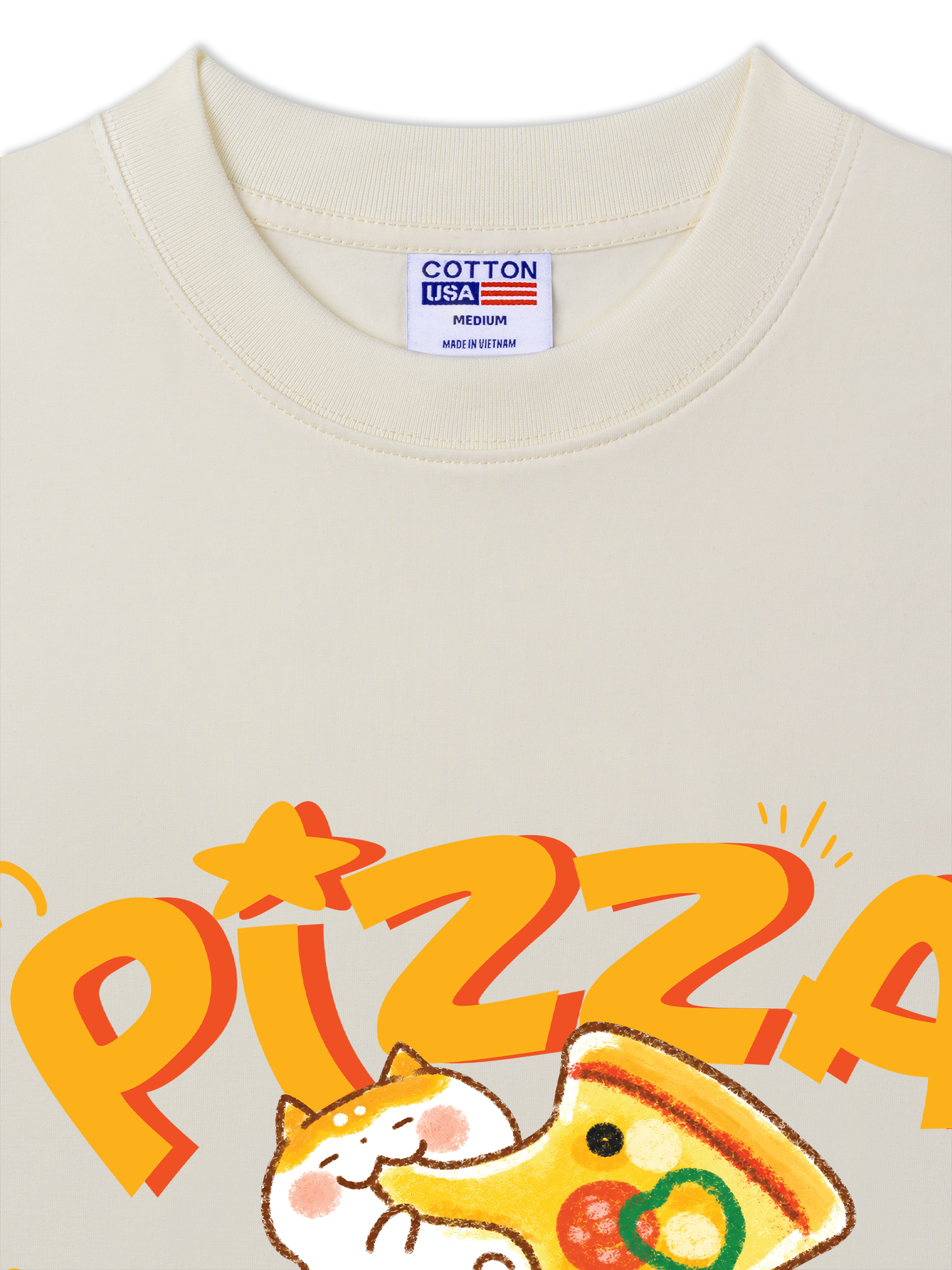 Áo Thun Relaxed Fit Yummy Mood Pizza