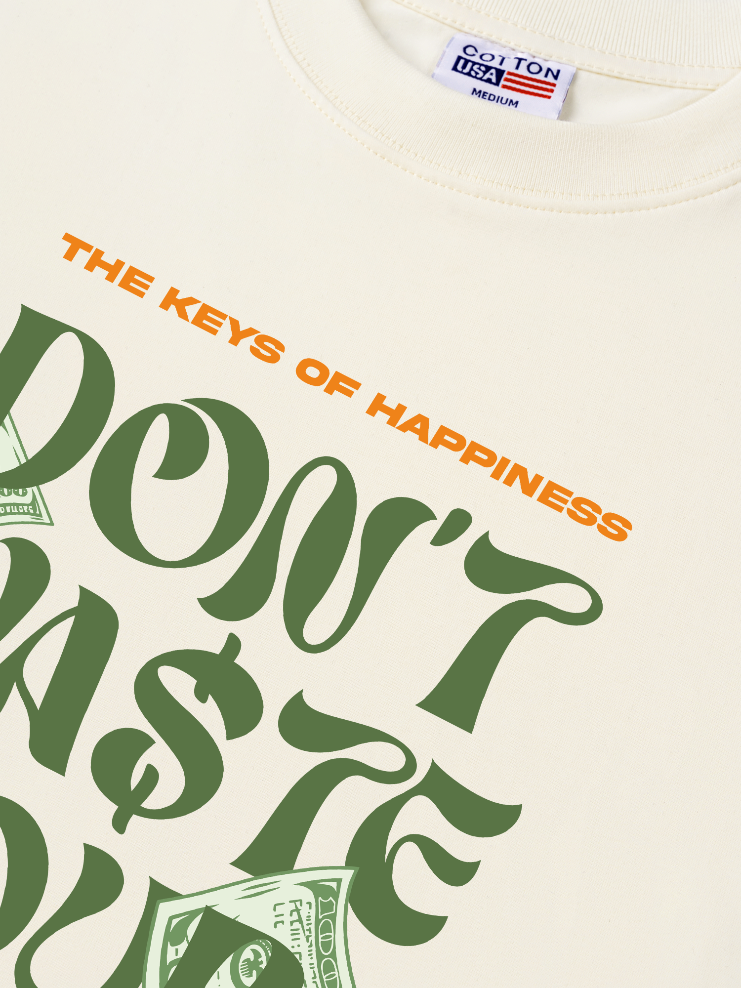 Áo Thun Relaxed Fit Money The Keys Of Happiness