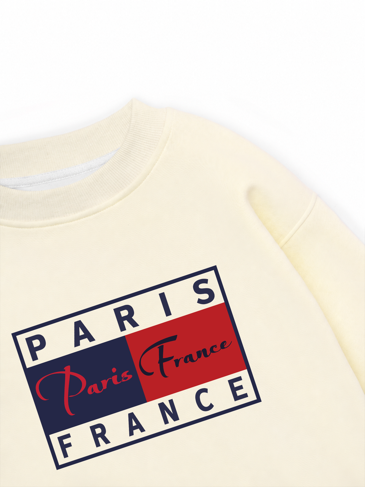 Áo Sweater Nỉ Hai Da Bassic Paris France