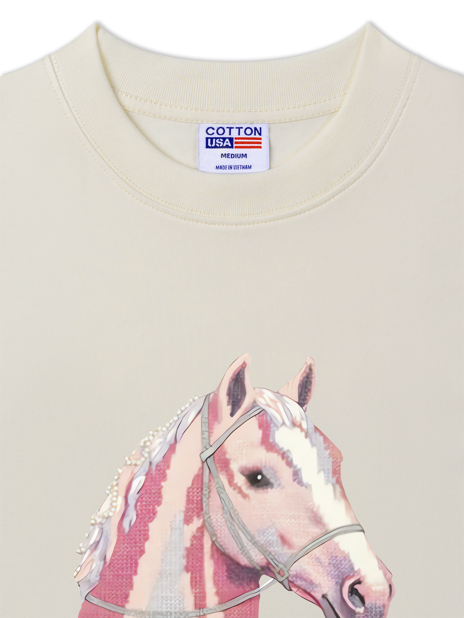 Áo Thun Relaxed Fit Cute Pink Horse