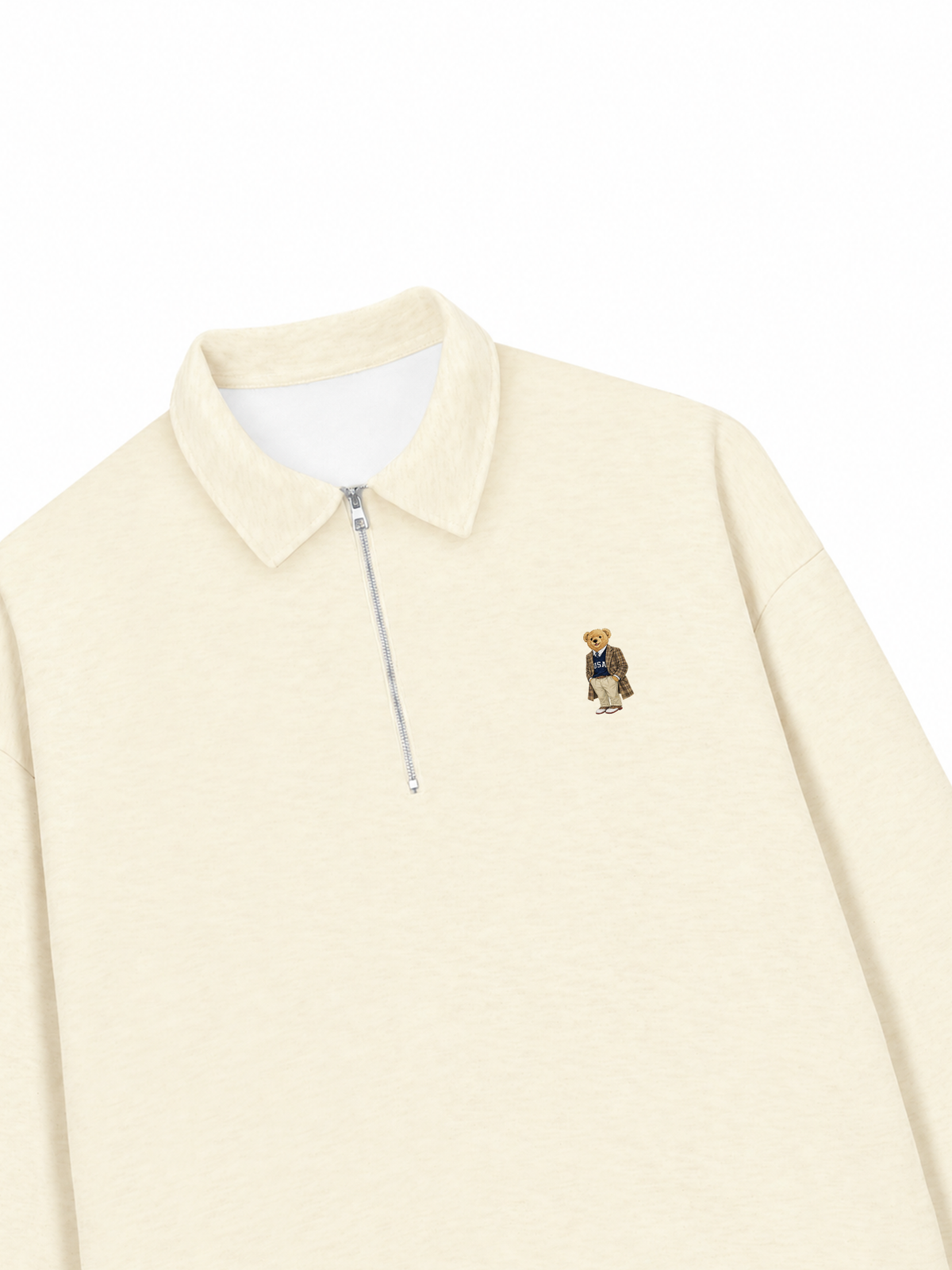 Áo Sweater Polo Nỉ Hai Da  Bear One