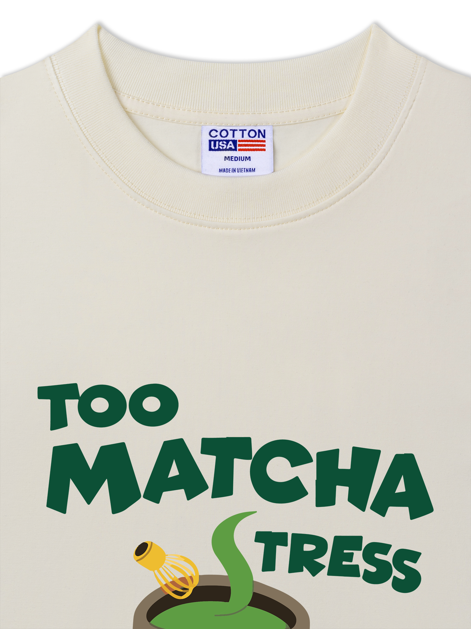 Áo Thun Relaxed Fit  Too Matcha Stress