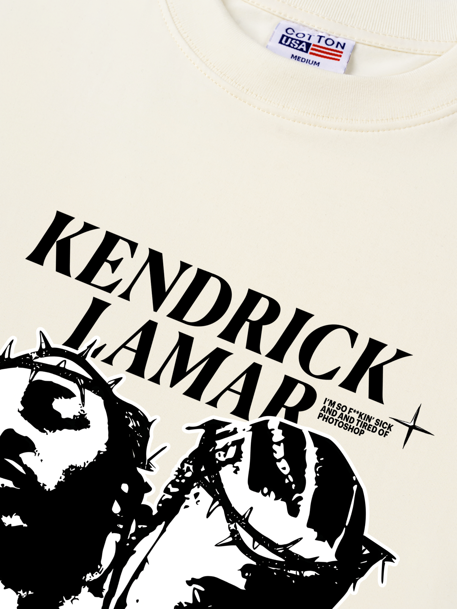 Áo Thun Relaxed Fit Rapper Kendrick Lamar Damn