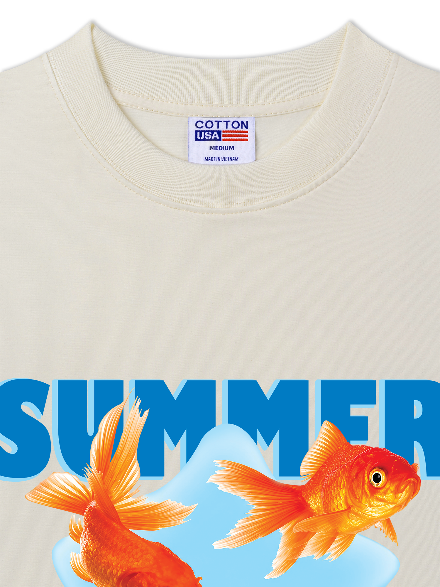 Áo Thun Relaxed Fit Tshirt Tshirt Tropical Summer Goldfish