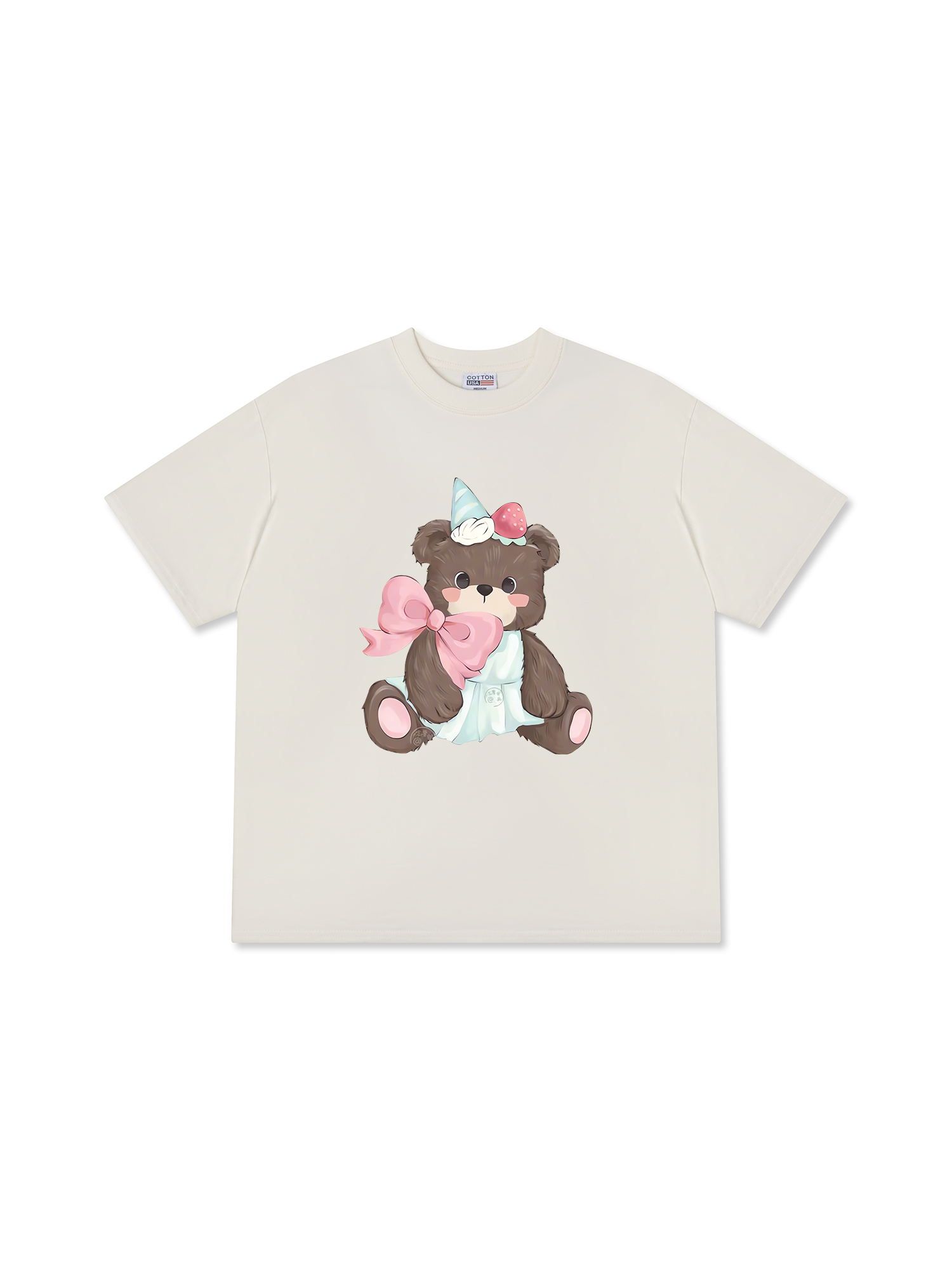 Áo Thun Relaxed Fit Soft Paw Strawberry Bear