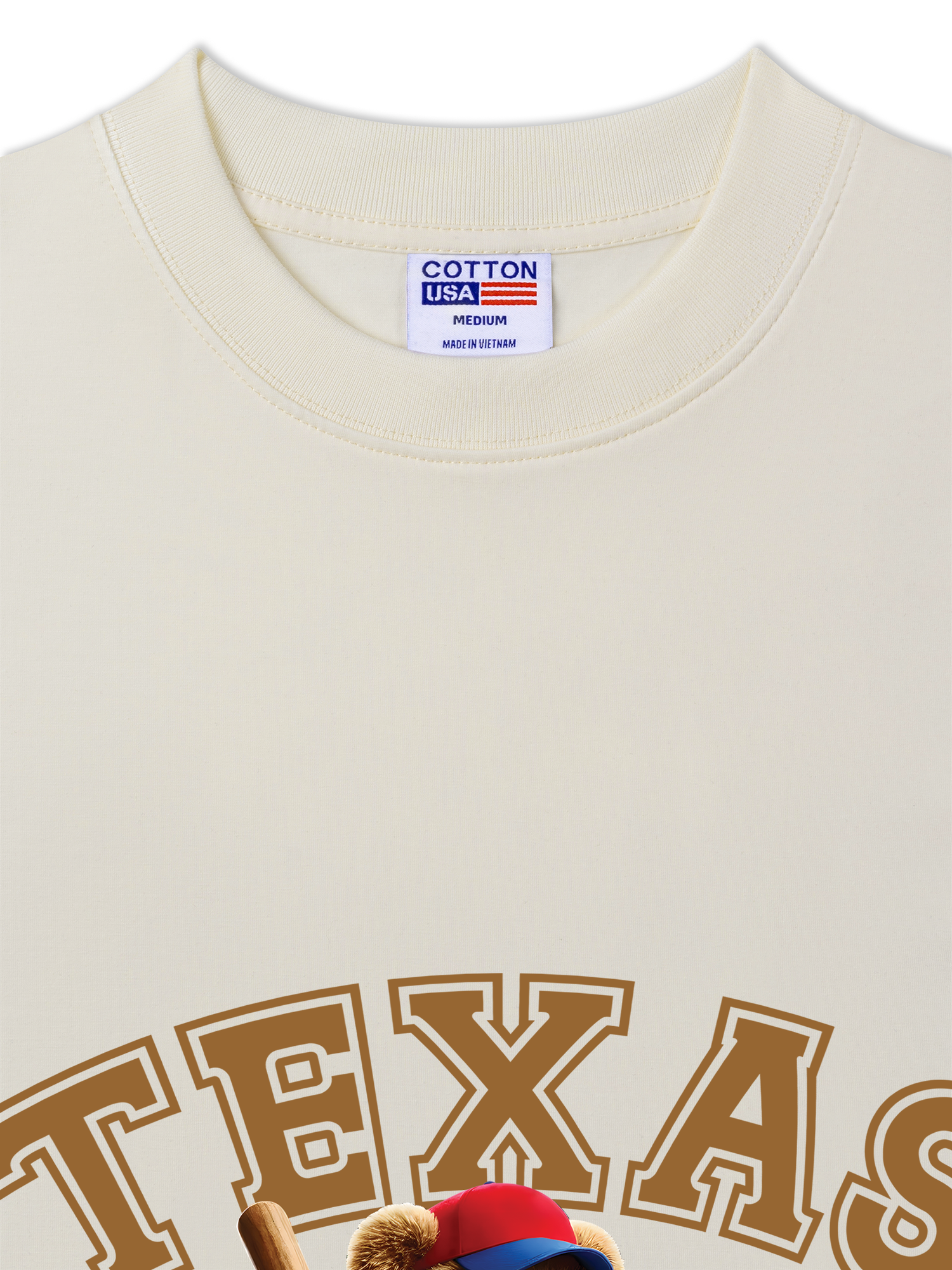 Áo Thun Relaxed Fit Baseball Texas Teddy Fan Club