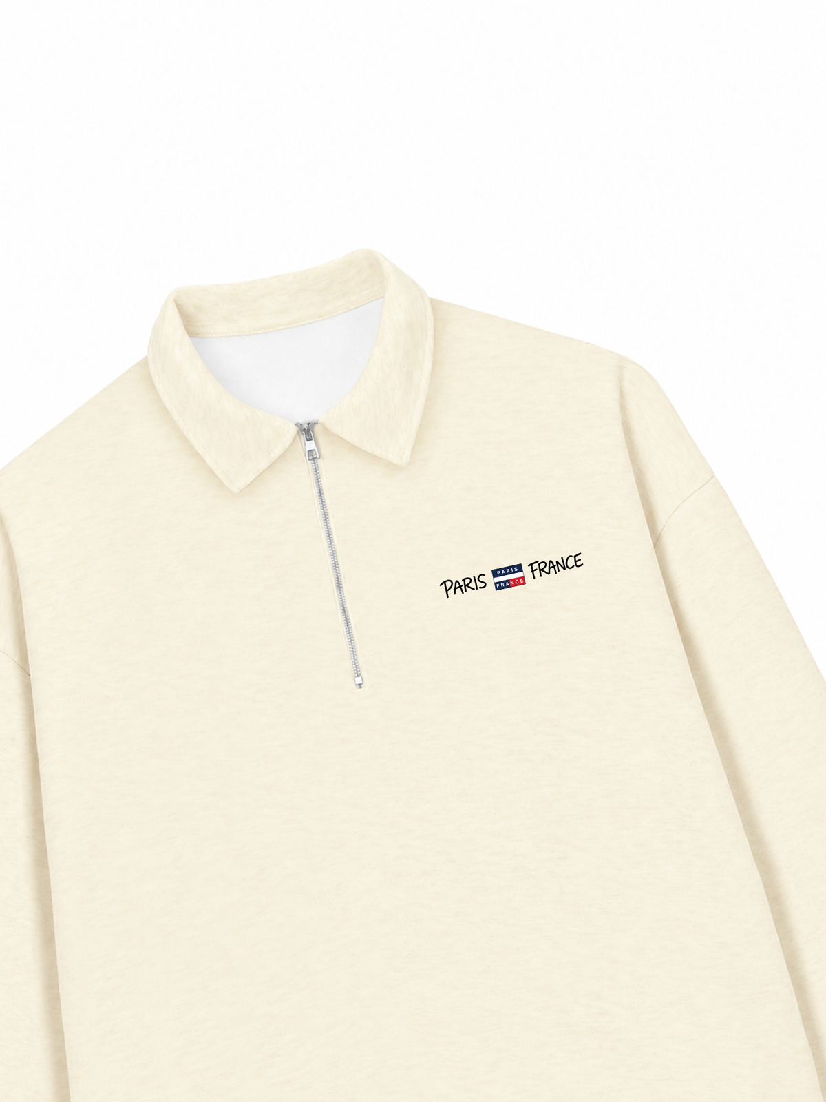 Áo Sweater Polo Nỉ Hai Da Retro Paris France