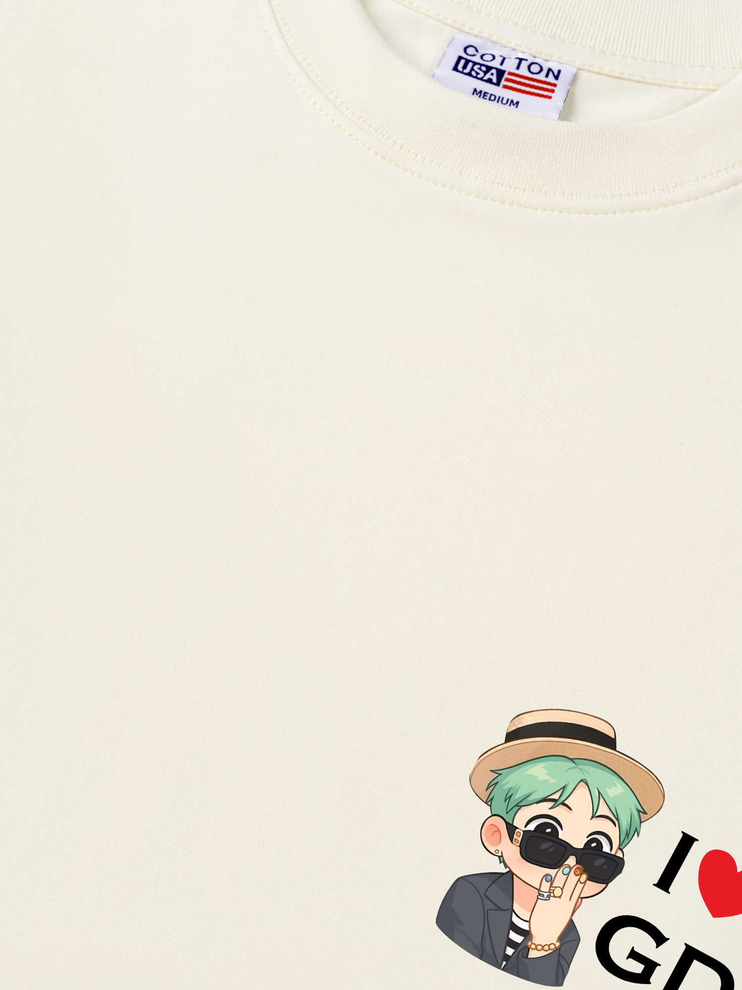 Áo Thun Relaxed Fit Idol G Dragon Chibi I Love GD