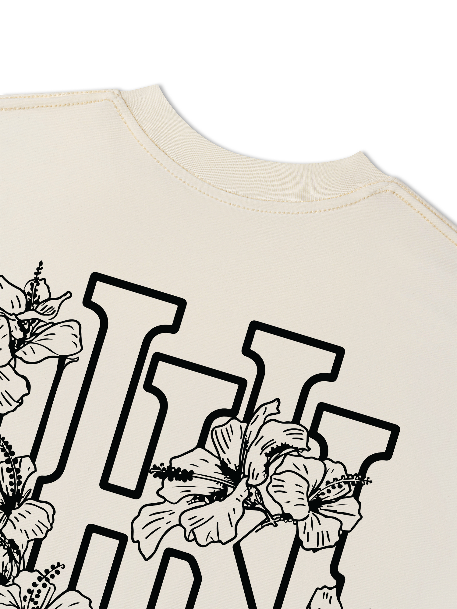 Áo Thun Relaxed Fit Master Baseball  Flower Black White