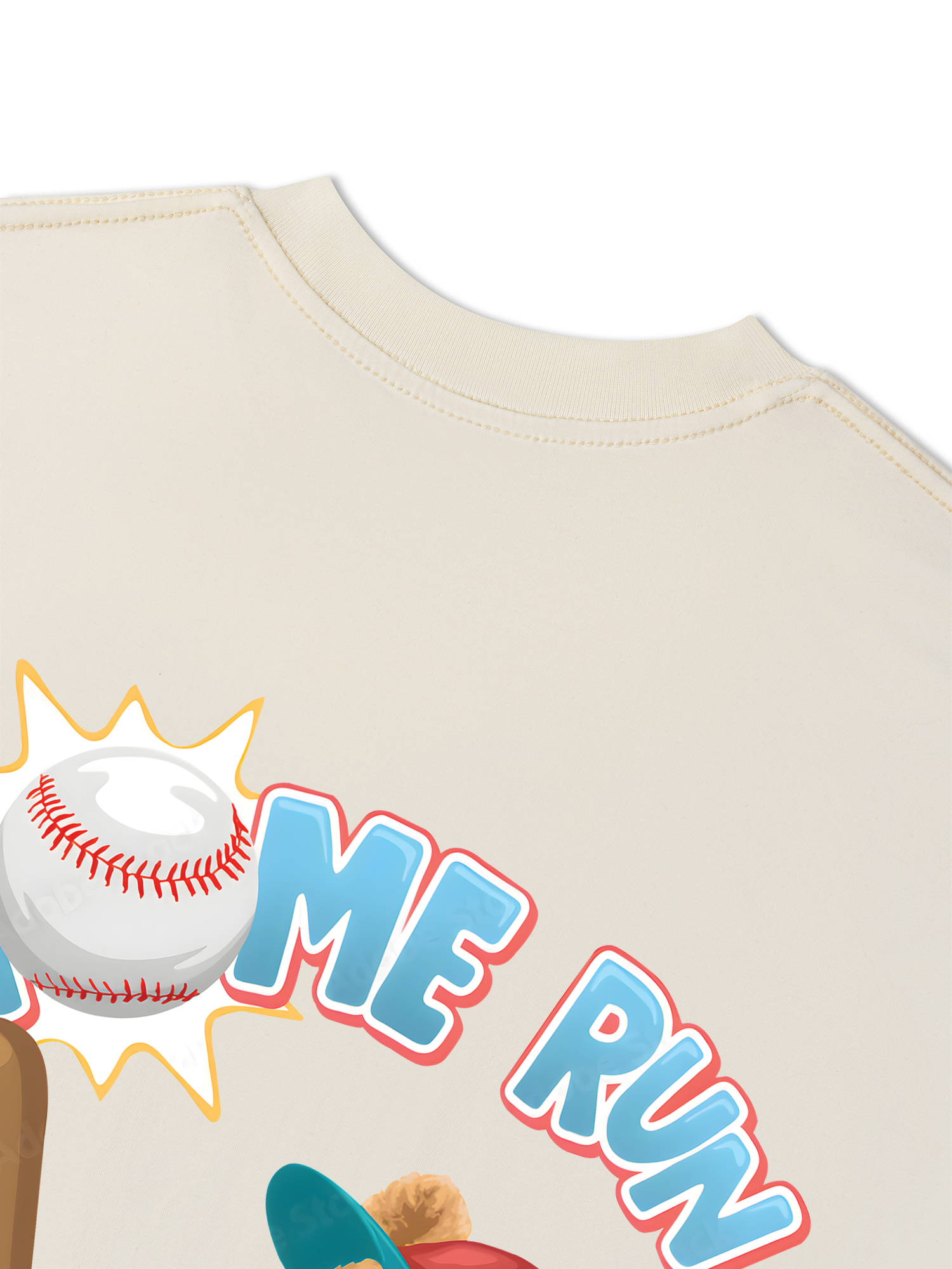 Áo Thun Relaxed Fit Baseball Home Run Teddy Bear