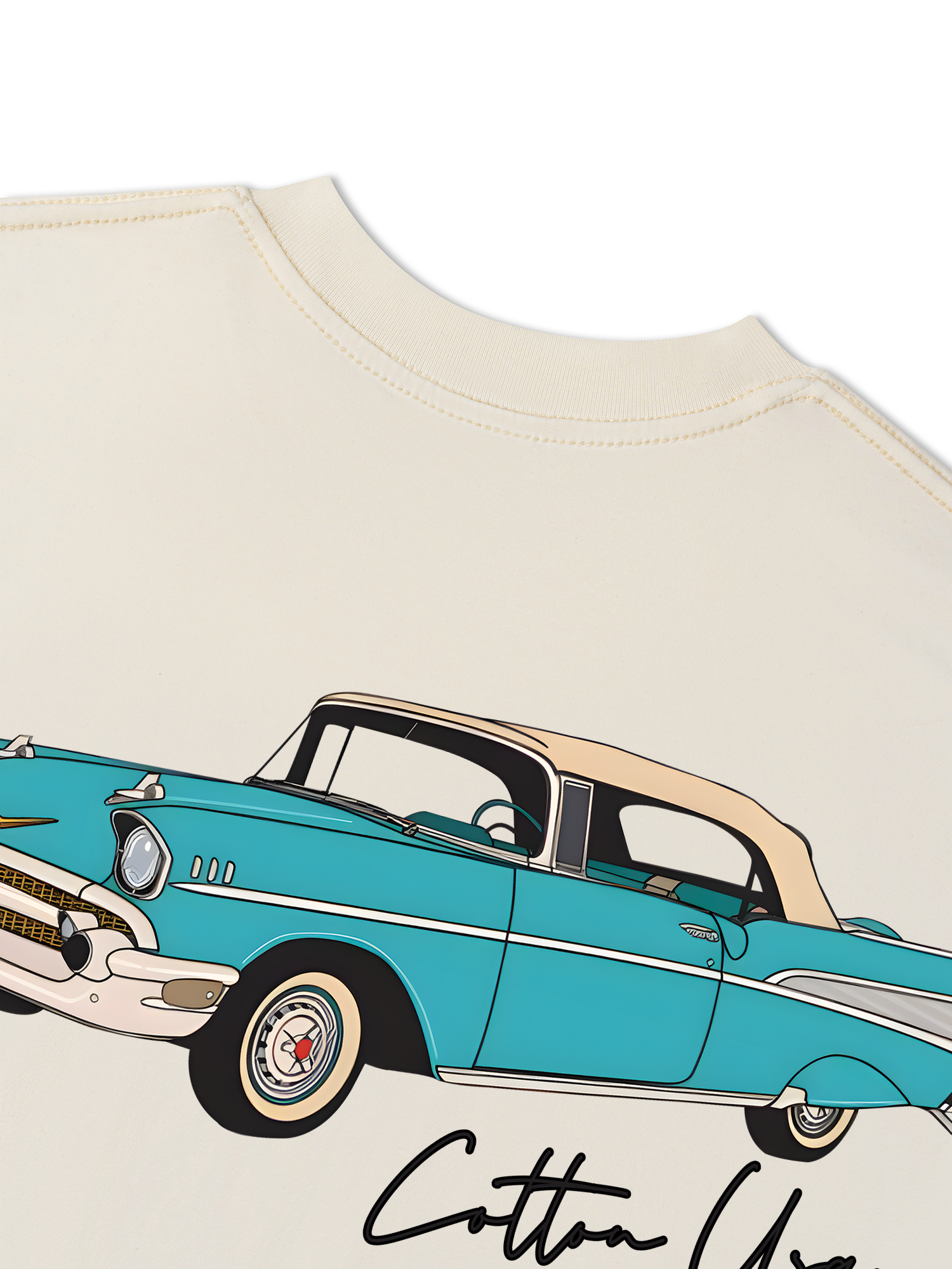 Áo Thun Relaxed Fit Classic Car Blue