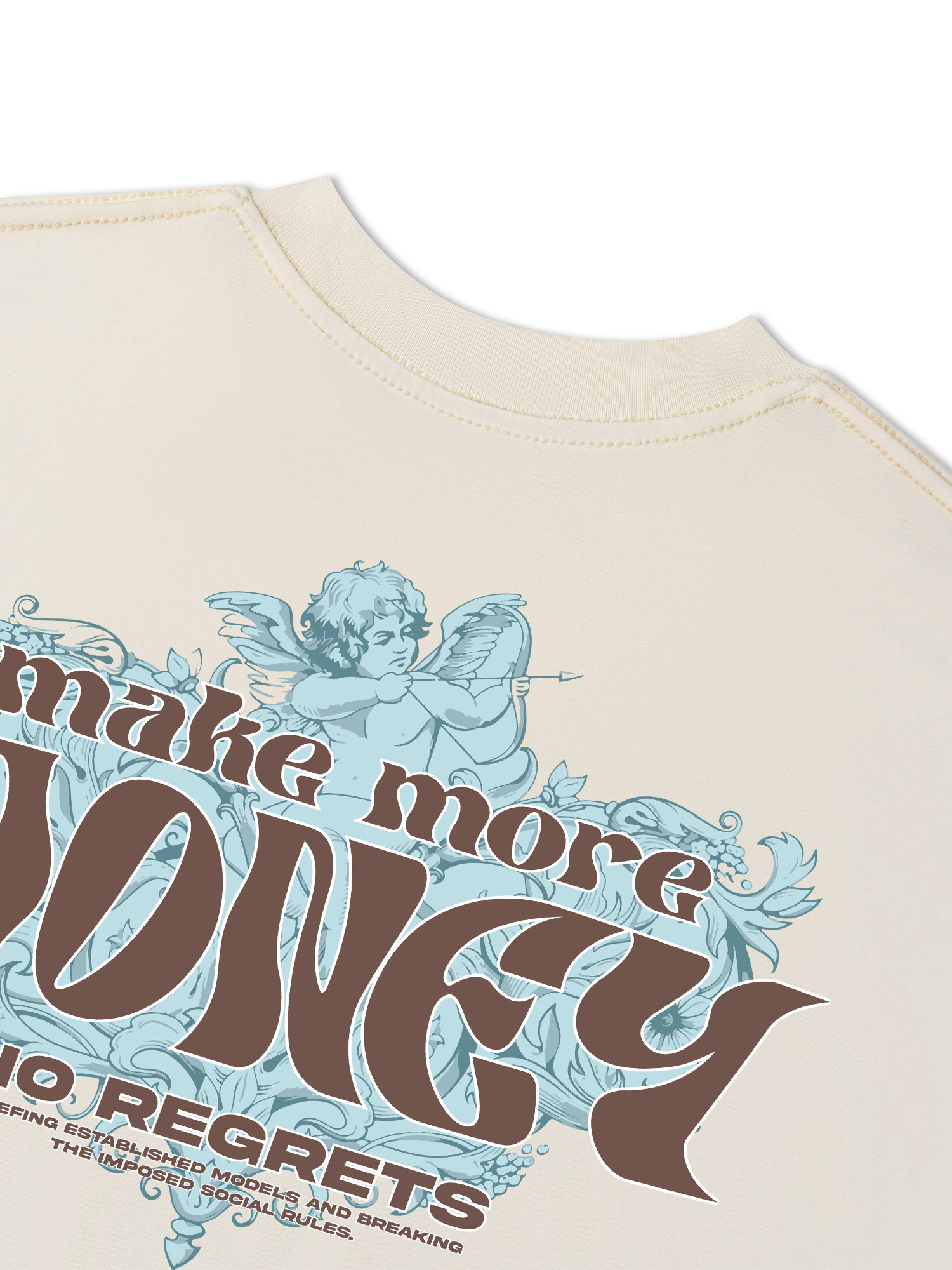 Áo Thun Relaxed Fit Money Make More No Regrets