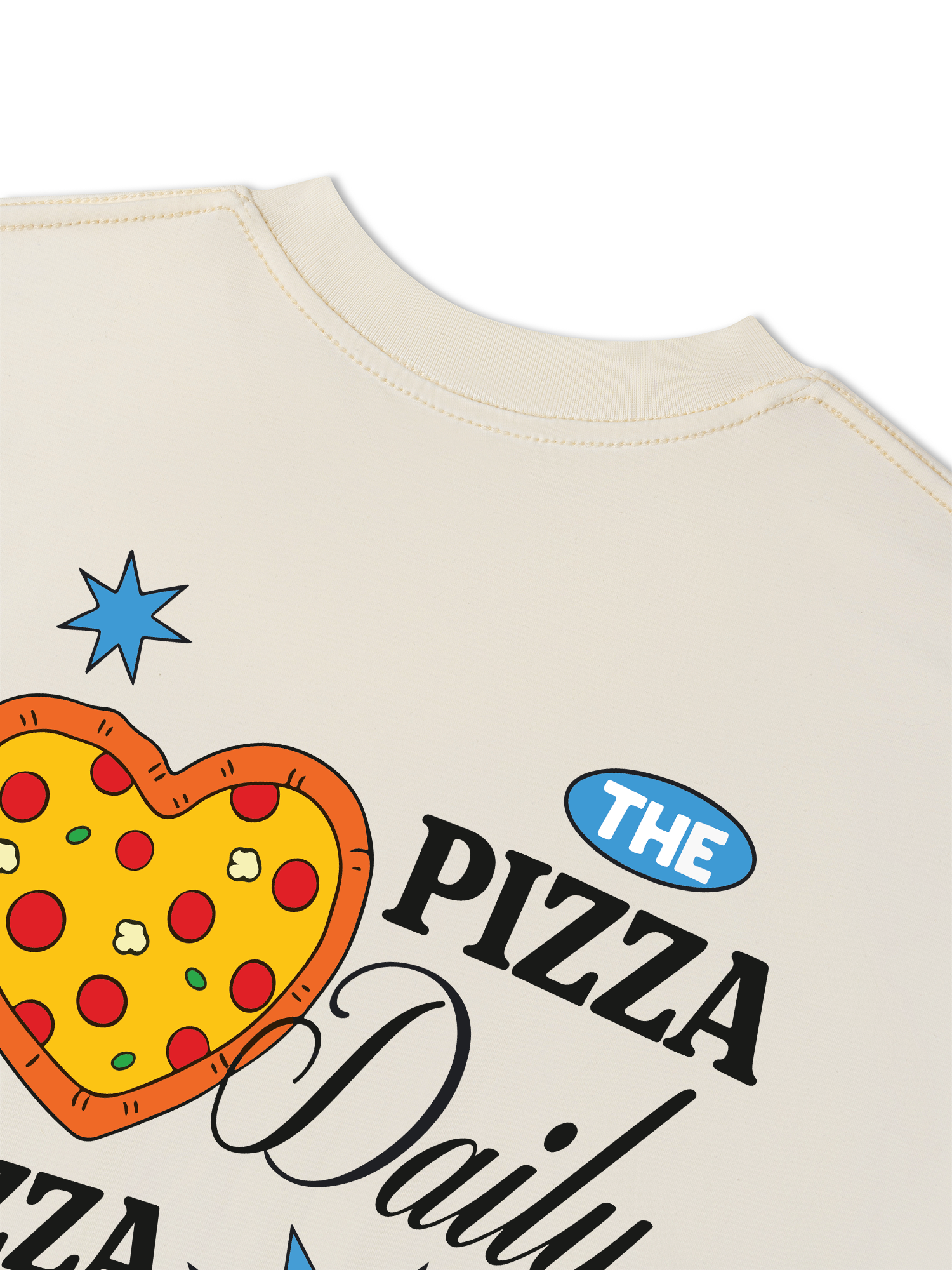 Áo Thun Relaxed Fit Yummy Mood Pizza Daily