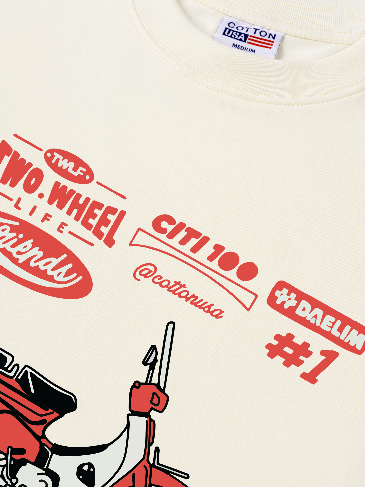 Áo Thun Relaxed Fit Motorbike Citi 100 DAELIM