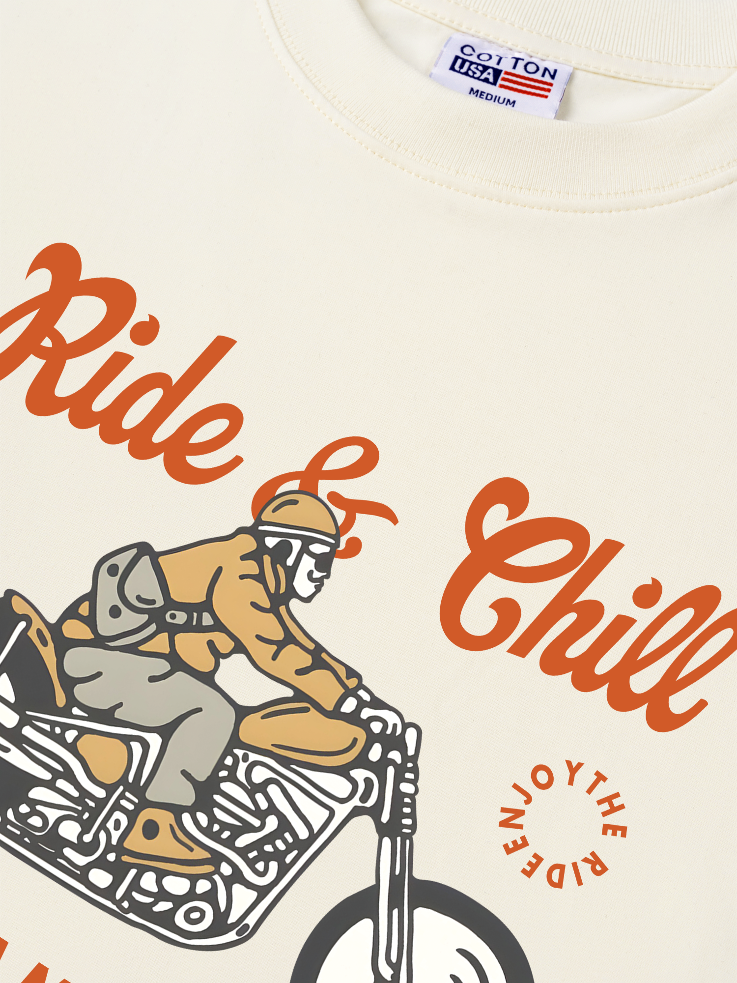 Áo Thun Relaxed Fit Motorbike Ride & Chill