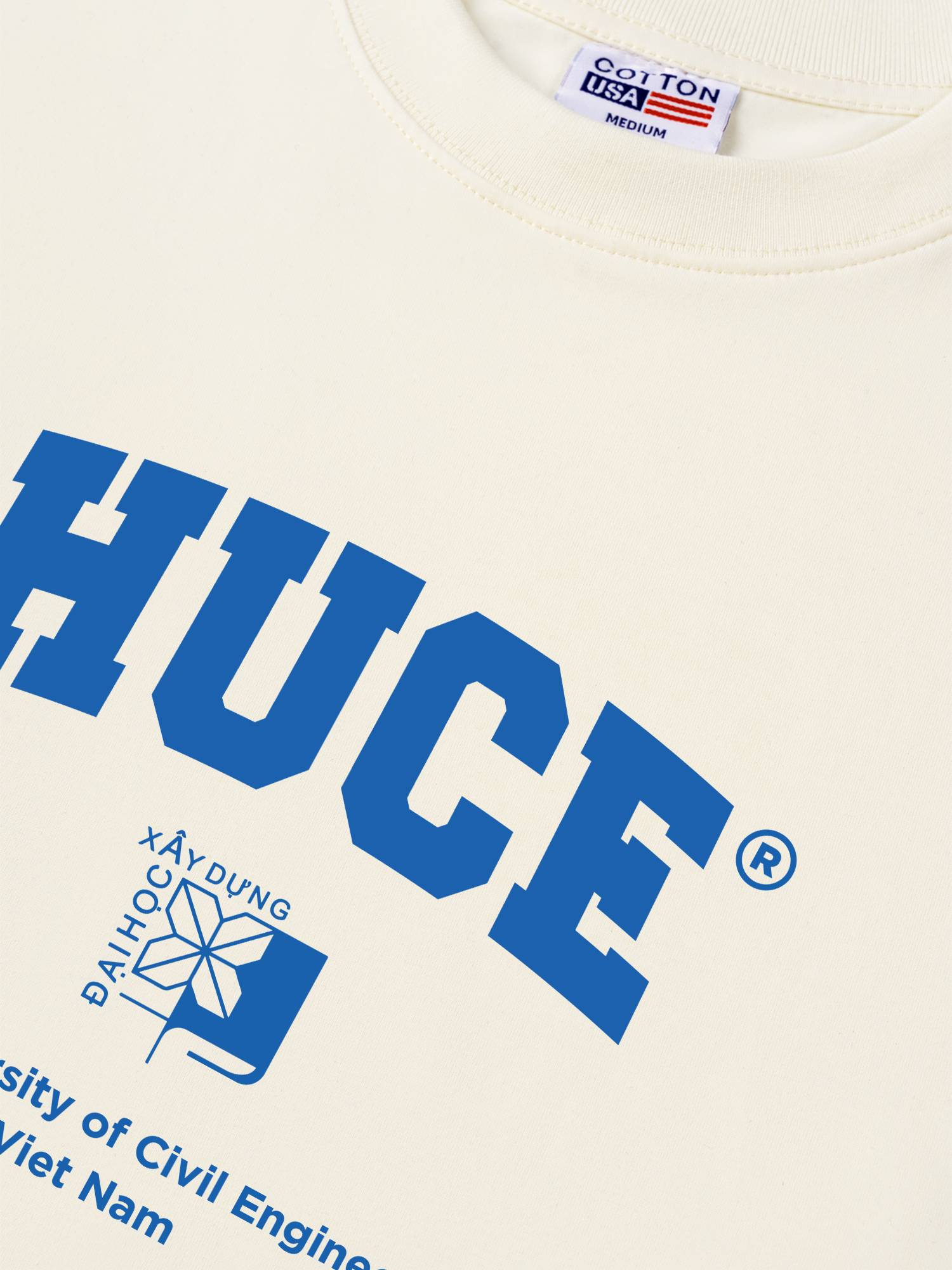 Áo Thun Relaxed Fit HUCE - Hanoi University of Civil Engineering