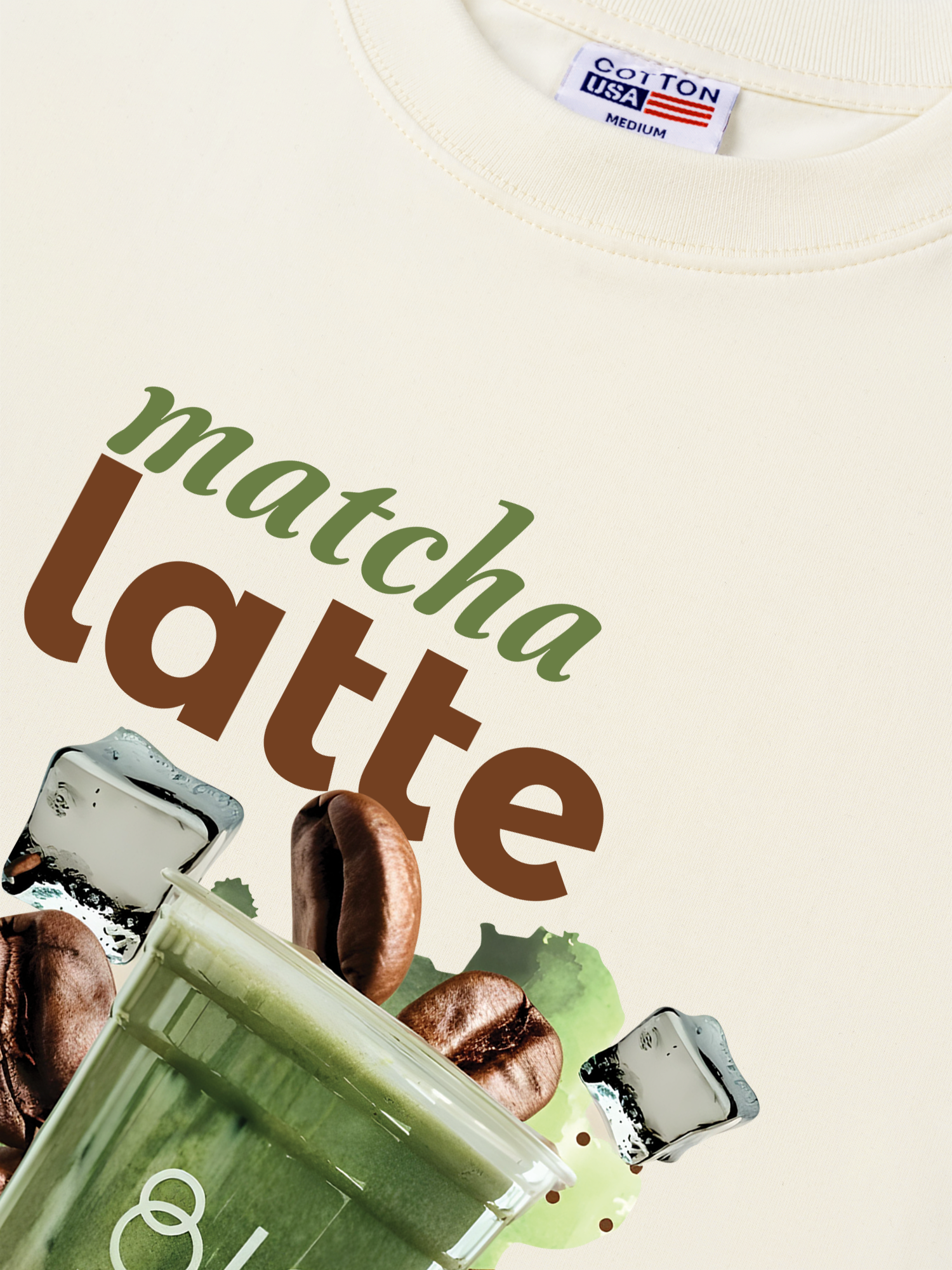 Áo Thun Relaxed Fit Daily Cup Matcha Latte