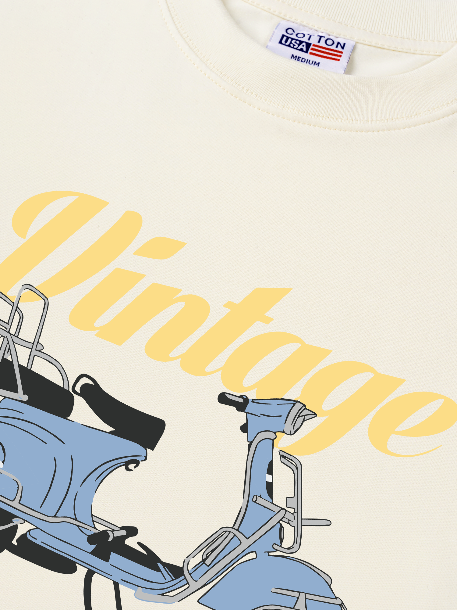 Áo Thun Relaxed Fit Motorbike Vintage Vespa
