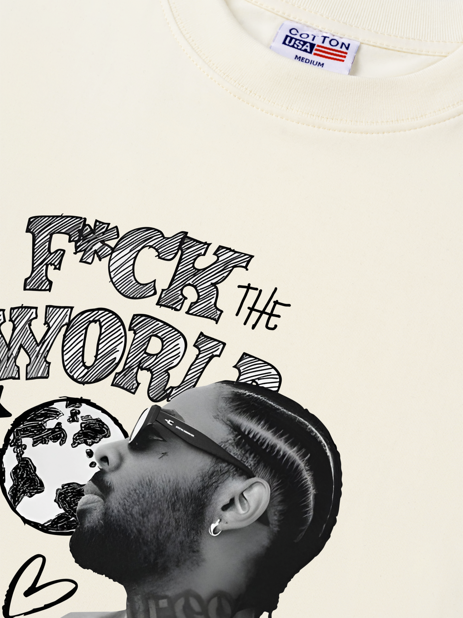 Áo Thun Relaxed Fit Tricou Brent Faiyaz  Fck World