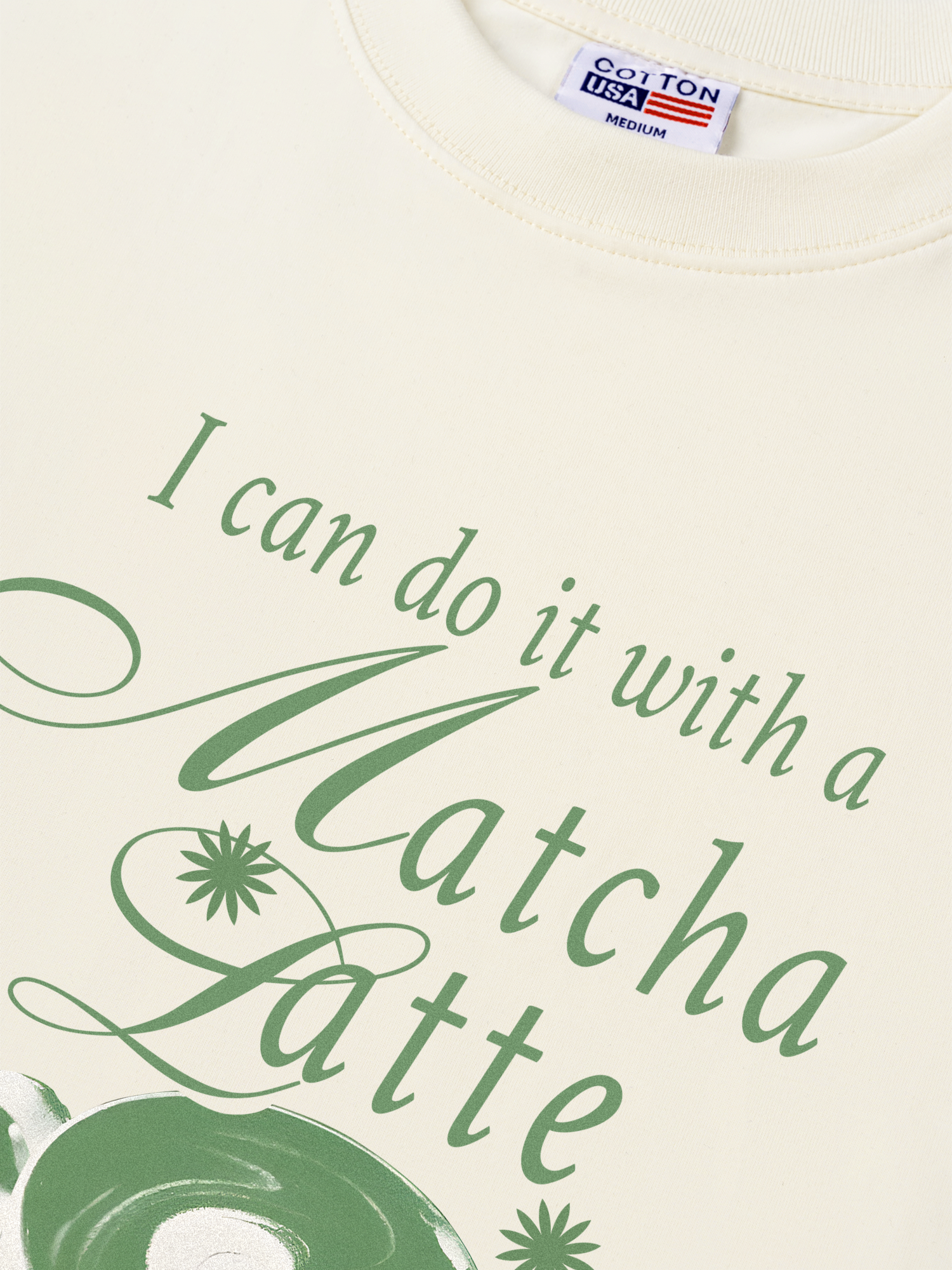 Áo Thun Relaxed Fit Daily Cup I Can Do It With A Matcha Latte