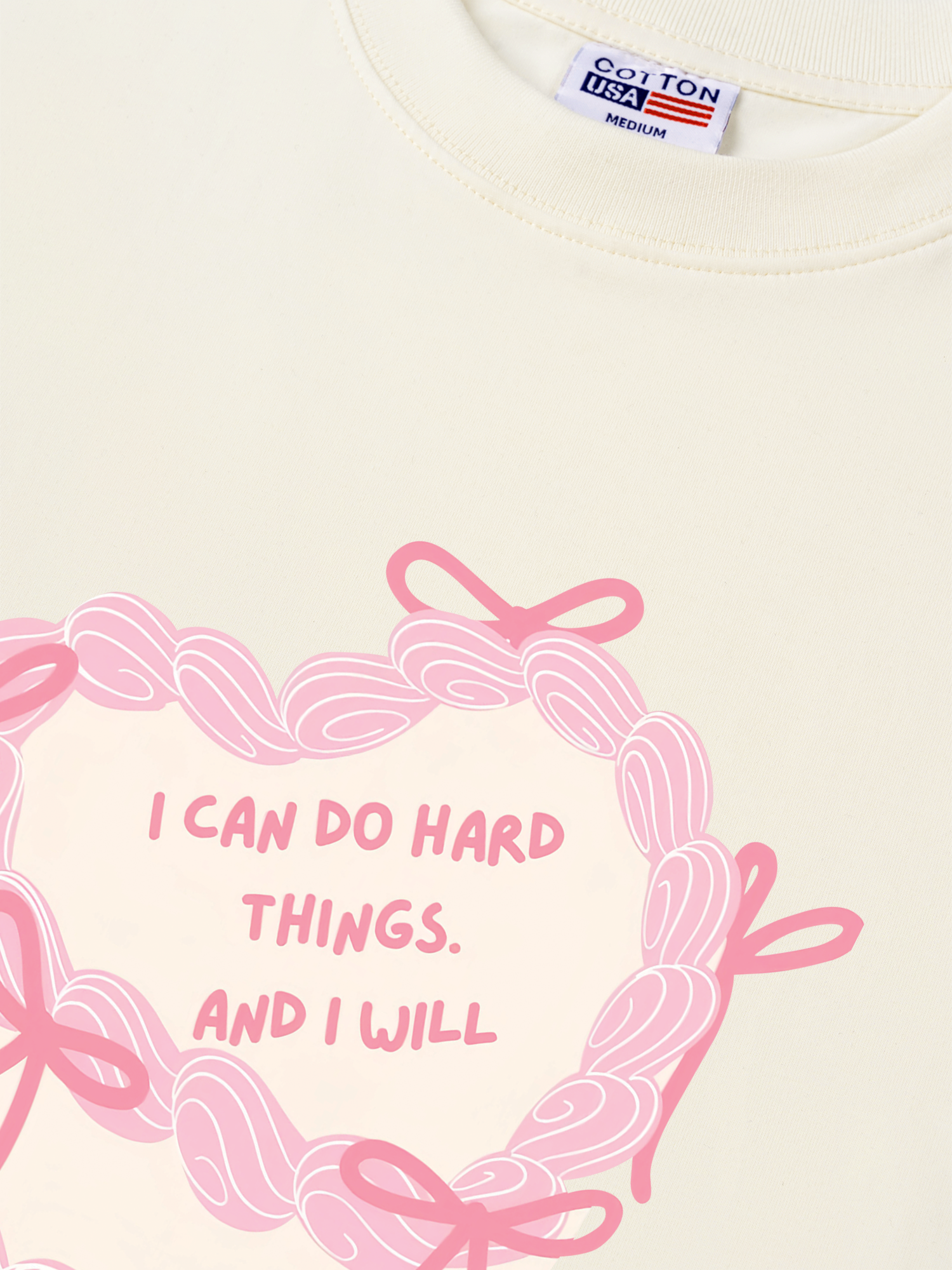 Áo Thun Relaxed Fit I Can Do Hard Thing