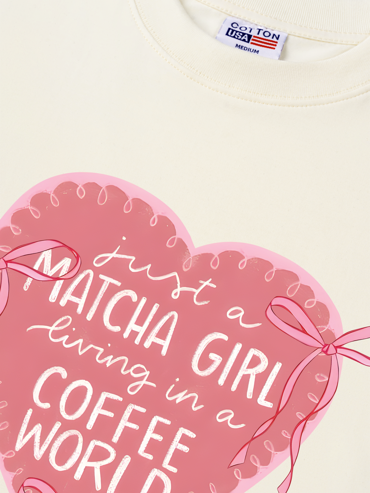 Áo Thun Relaxed Fit Daily Cup Just A Matcha Girl