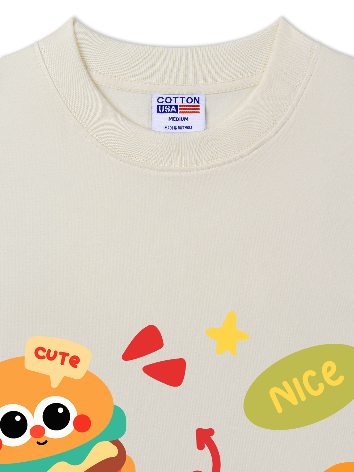 Áo Thun Relaxed Fit Yummy Mood Triple Cute
