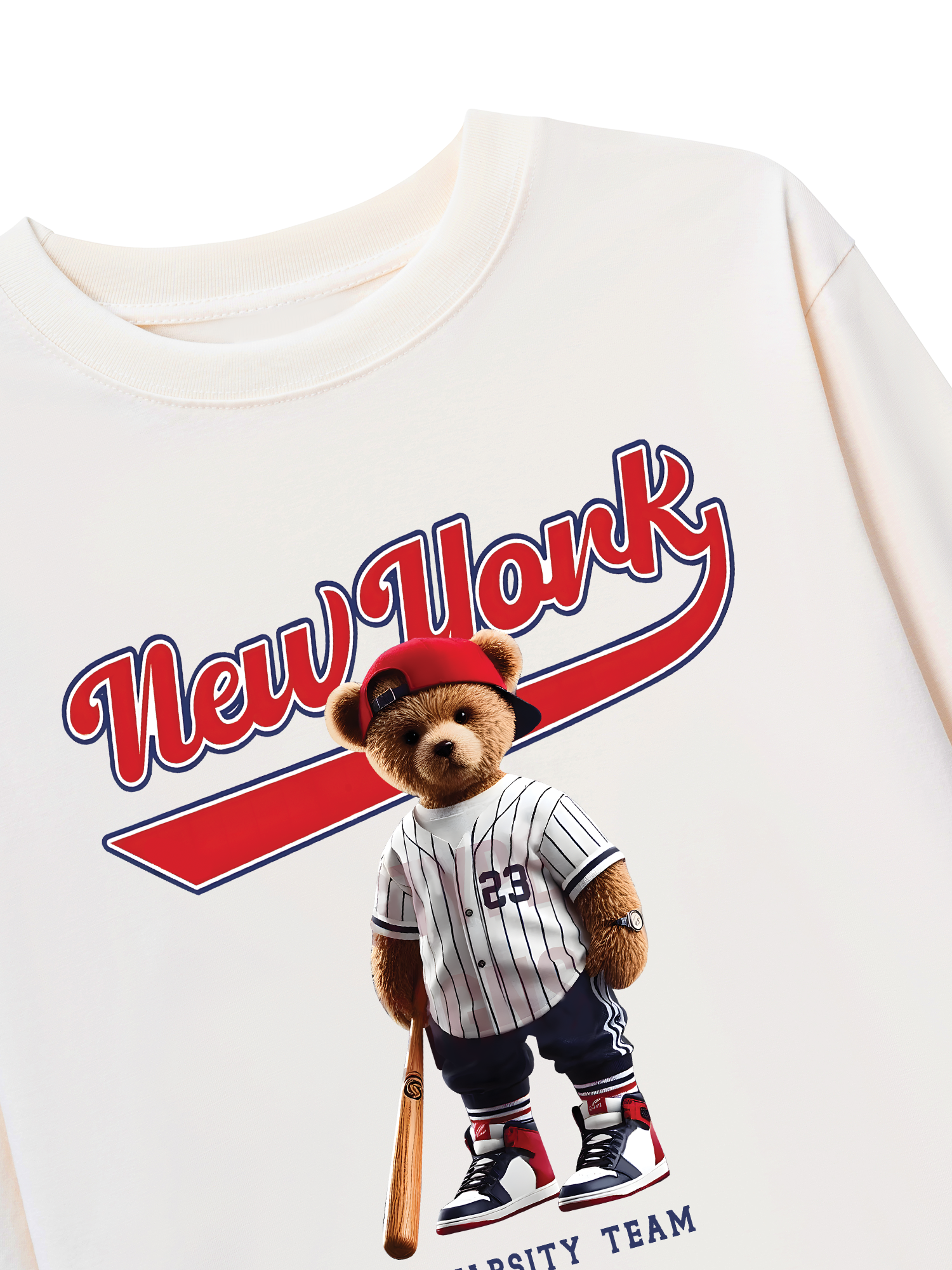 Áo Thun Dài Tay Baseball New York Teddy