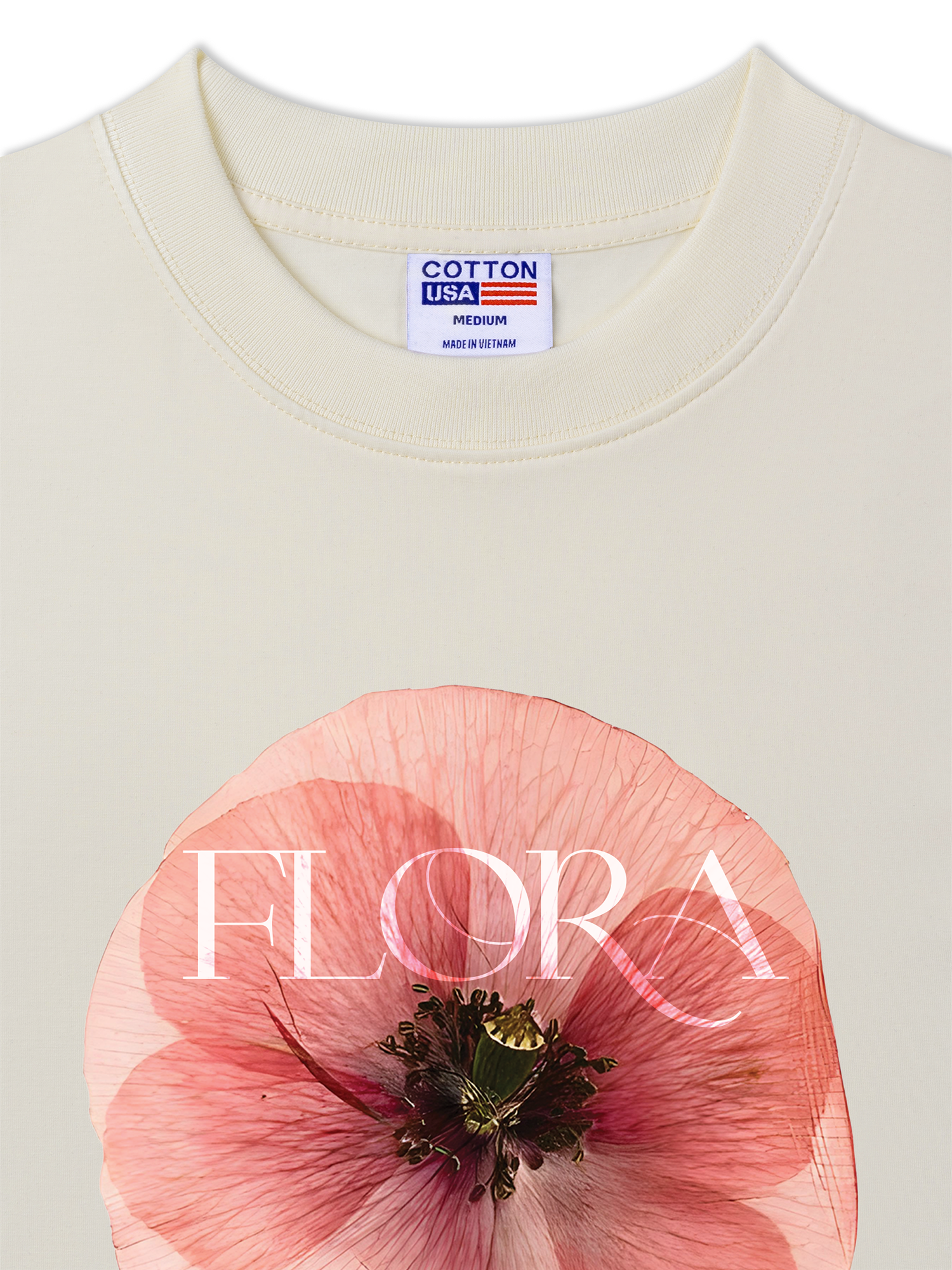 Áo Thun Relaxed Fit Floral Quote