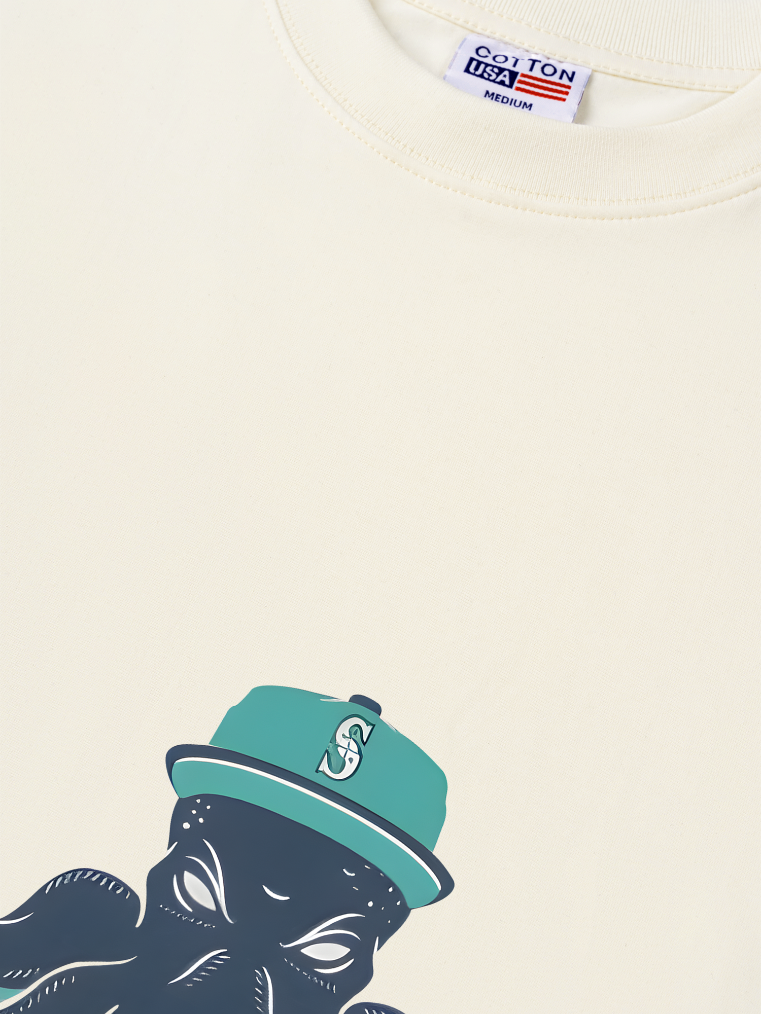 Áo Thun Relaxed Fit Baseball Green Octopus