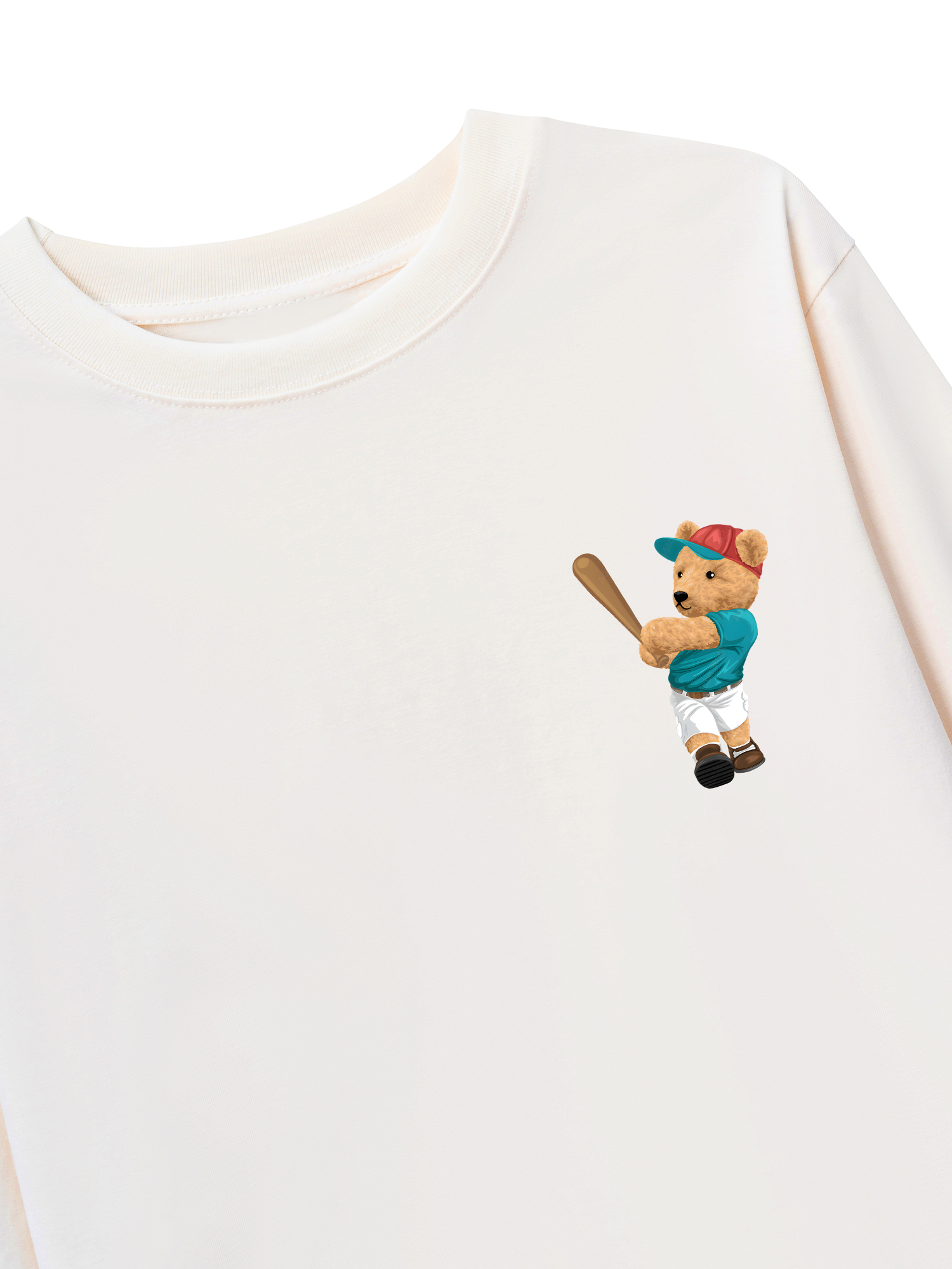 Áo Thun Dài Tay Baseball Home Run Teddy Bear