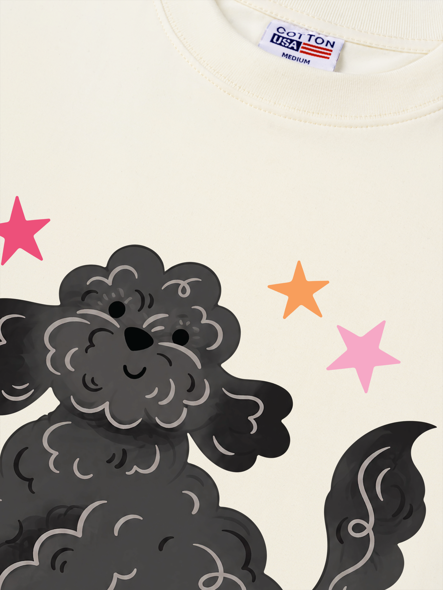 Áo Thun Relaxed Fit Soft Paw Poodle And Bling Ball