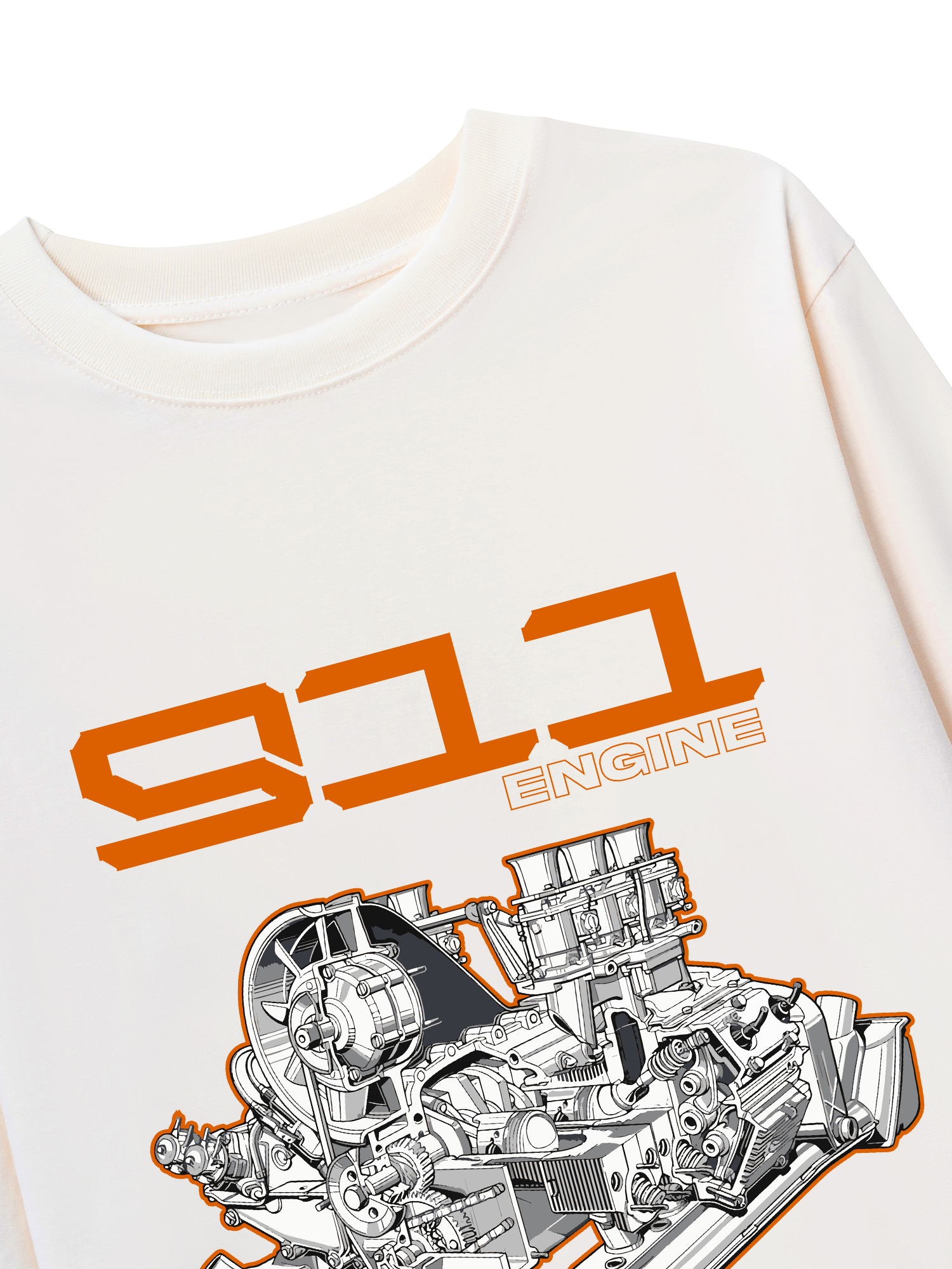 Áo Thun Dài Tay Porsche 911 Engine