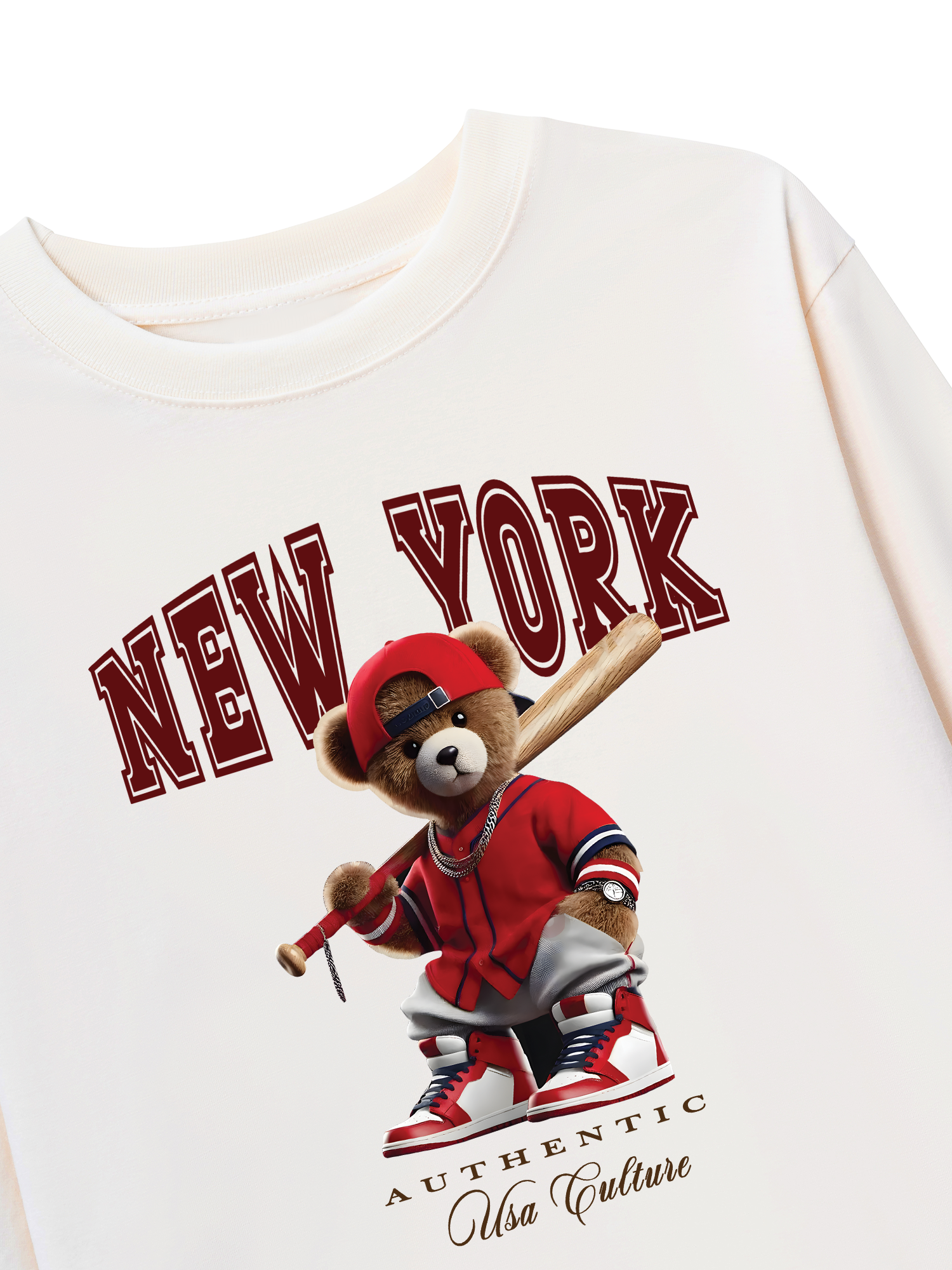 Áo Thun Dài Tay Baseball Authentic Teddy