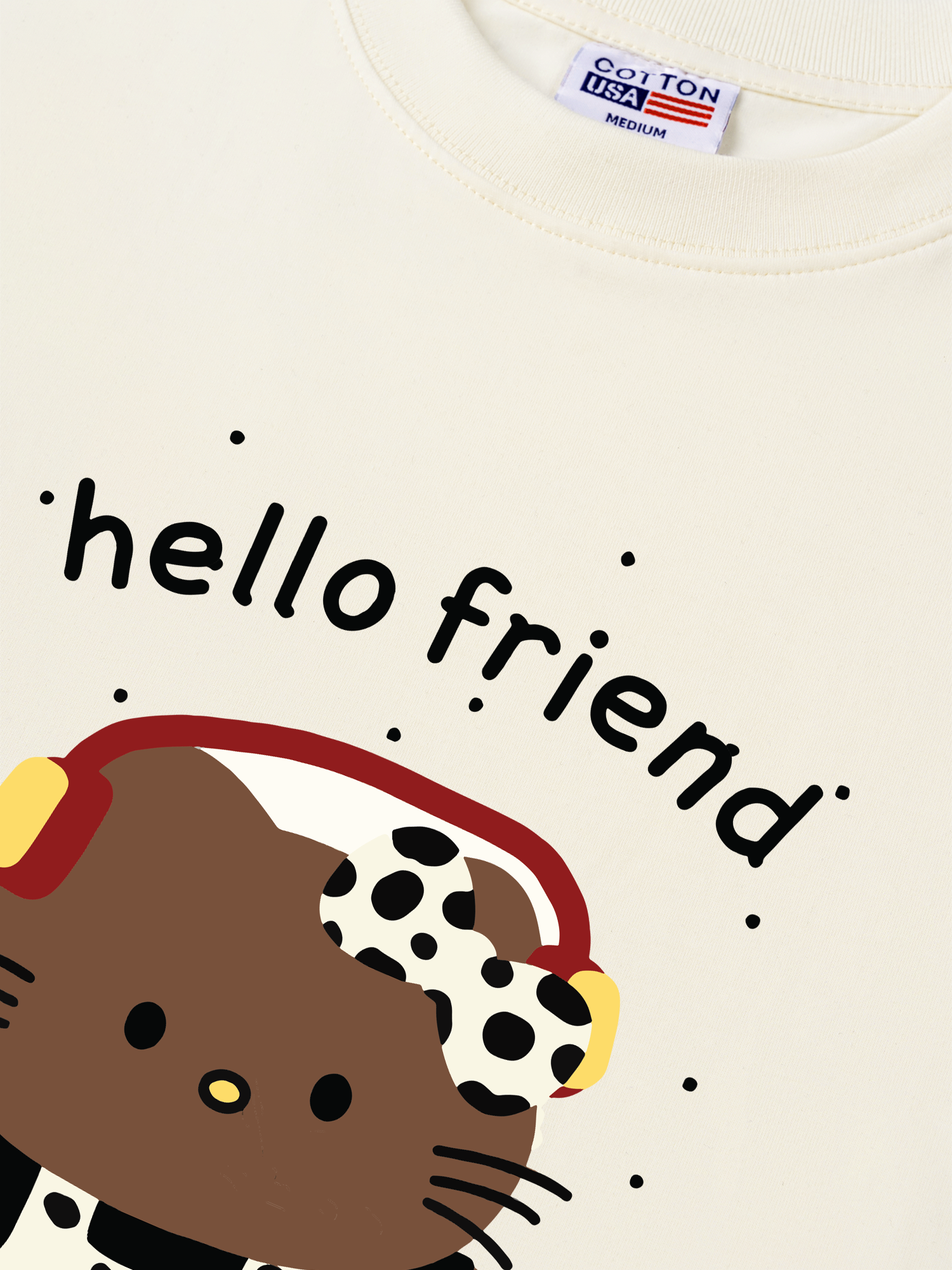 Áo Thun Relaxed Fit Soft Paw Hello Friend