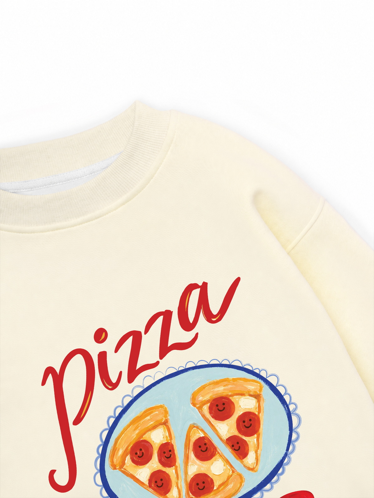 Áo Sweater Nỉ Hai Da Yummy Mood Pizza Girl Club
