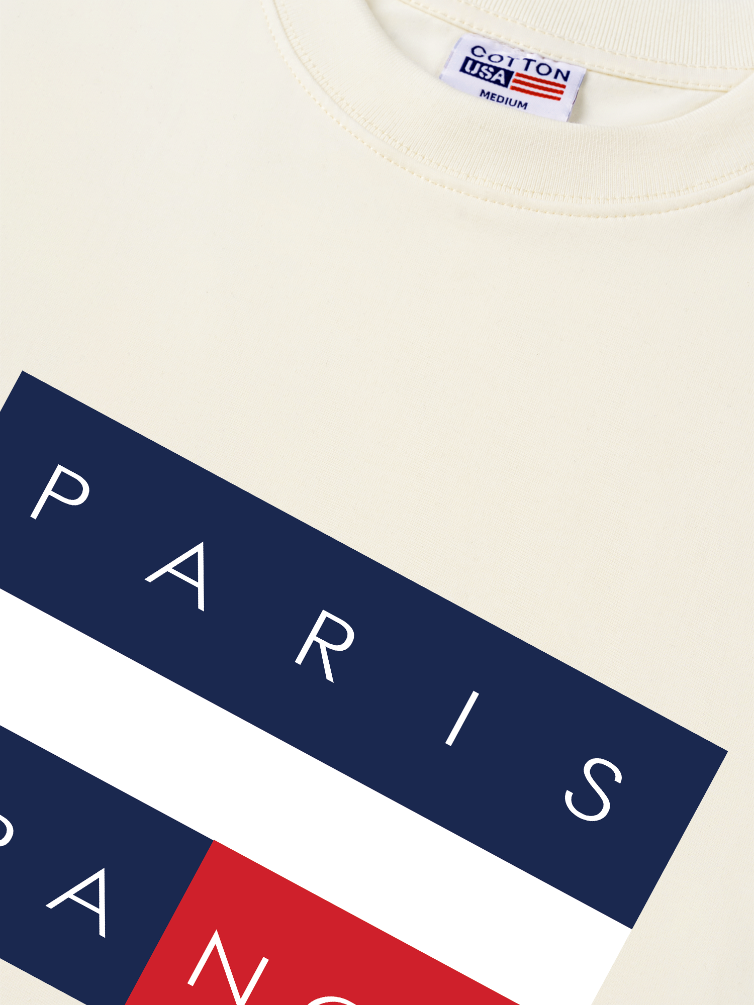 Áo Thun Relaxed Fit Paris France Flag