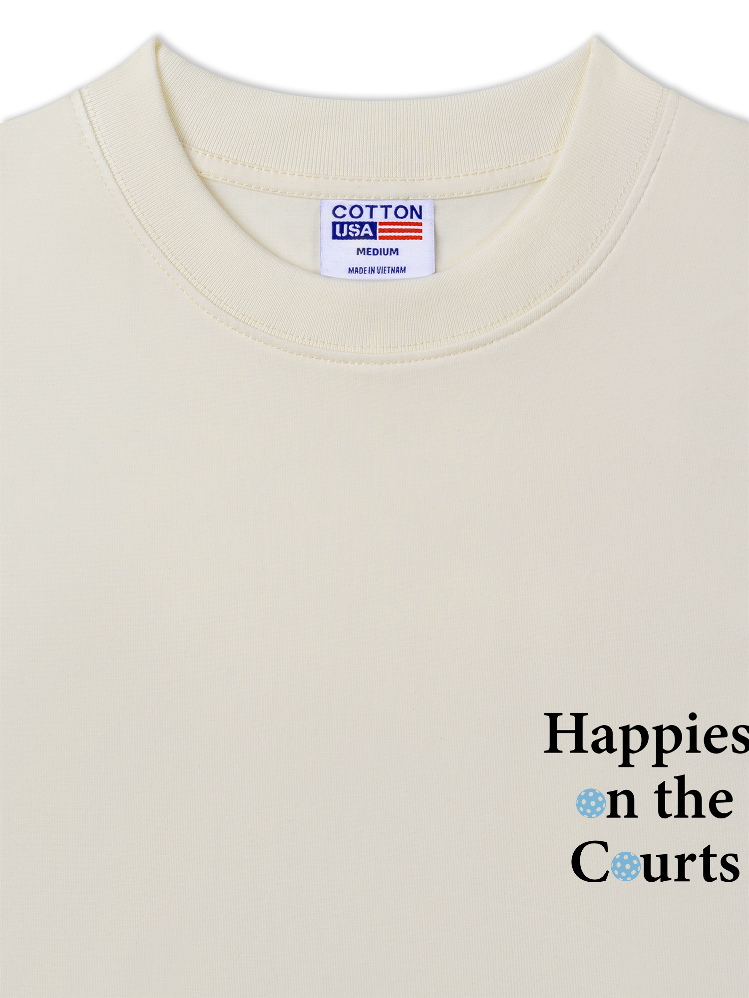 Áo Thun Relaxed Fit Pickleball Happiest on the Courts