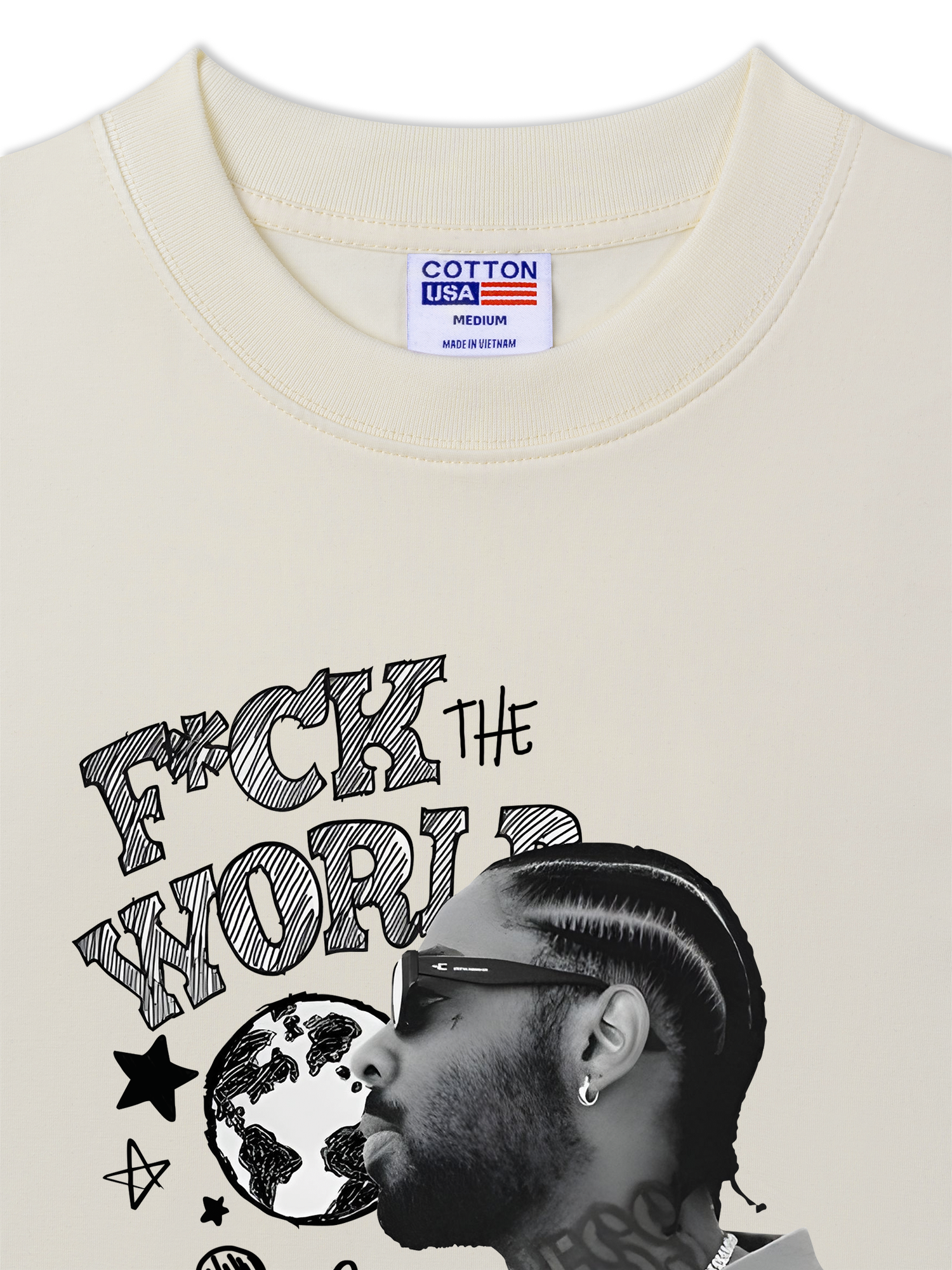 Áo Thun Relaxed Fit Tricou Brent Faiyaz  Fck World